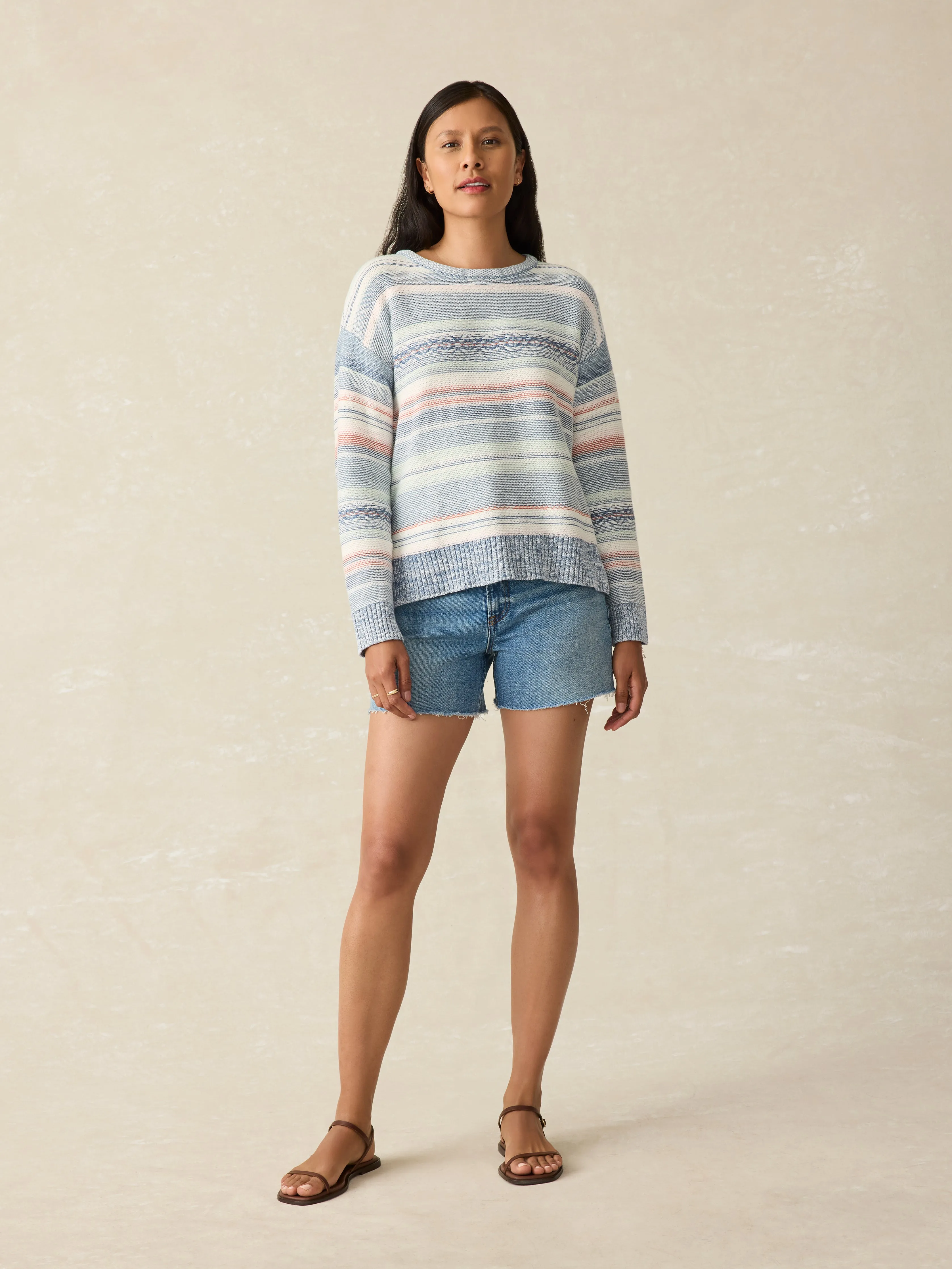 High Tide Sweater - Todos Santos Stripe sold by Faherty product image thumbnail 4