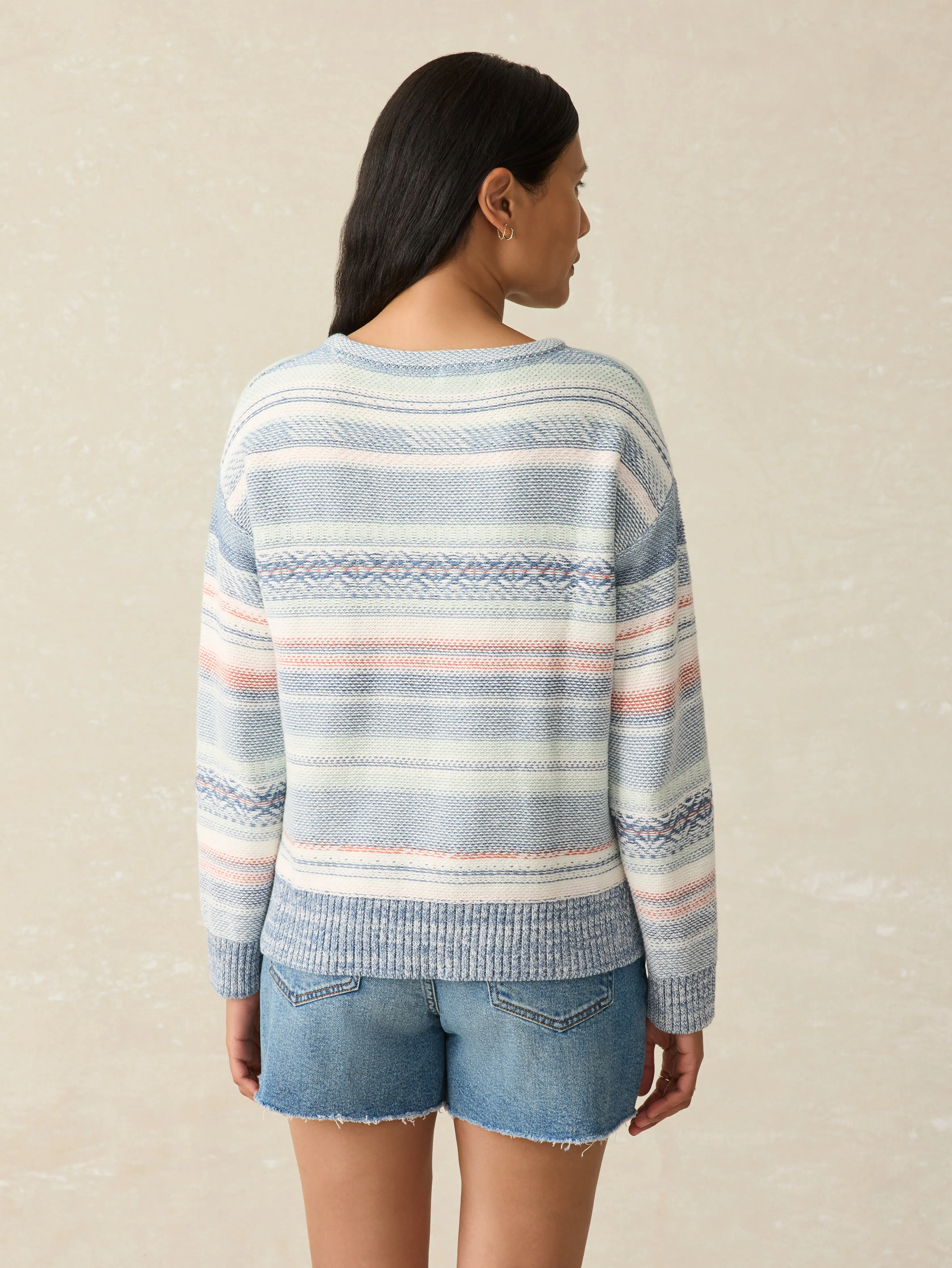 High Tide Sweater - Todos Santos Stripe sold by Faherty product image thumbnail 5