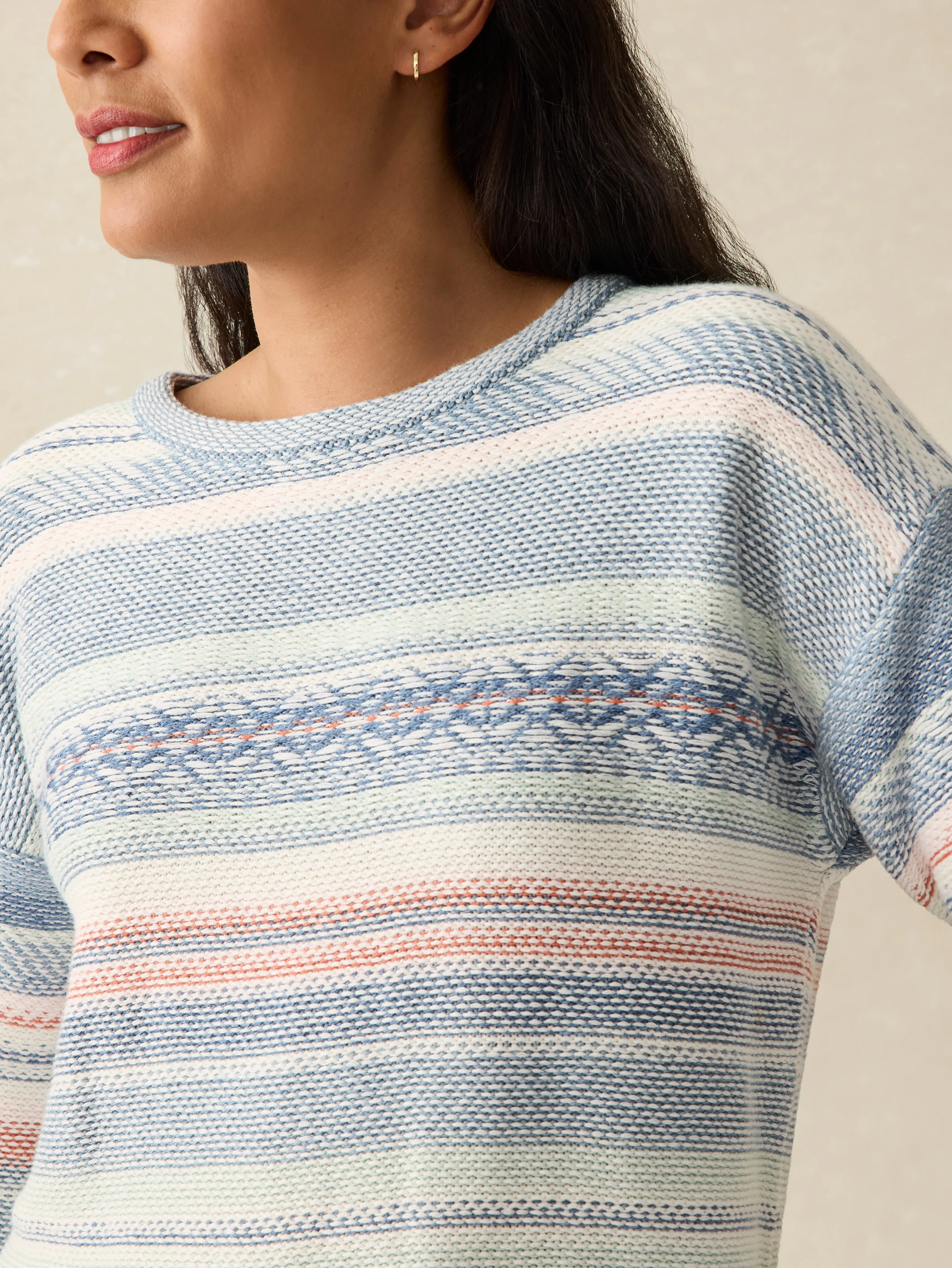 High Tide Sweater - Todos Santos Stripe sold by Faherty product image thumbnail 2