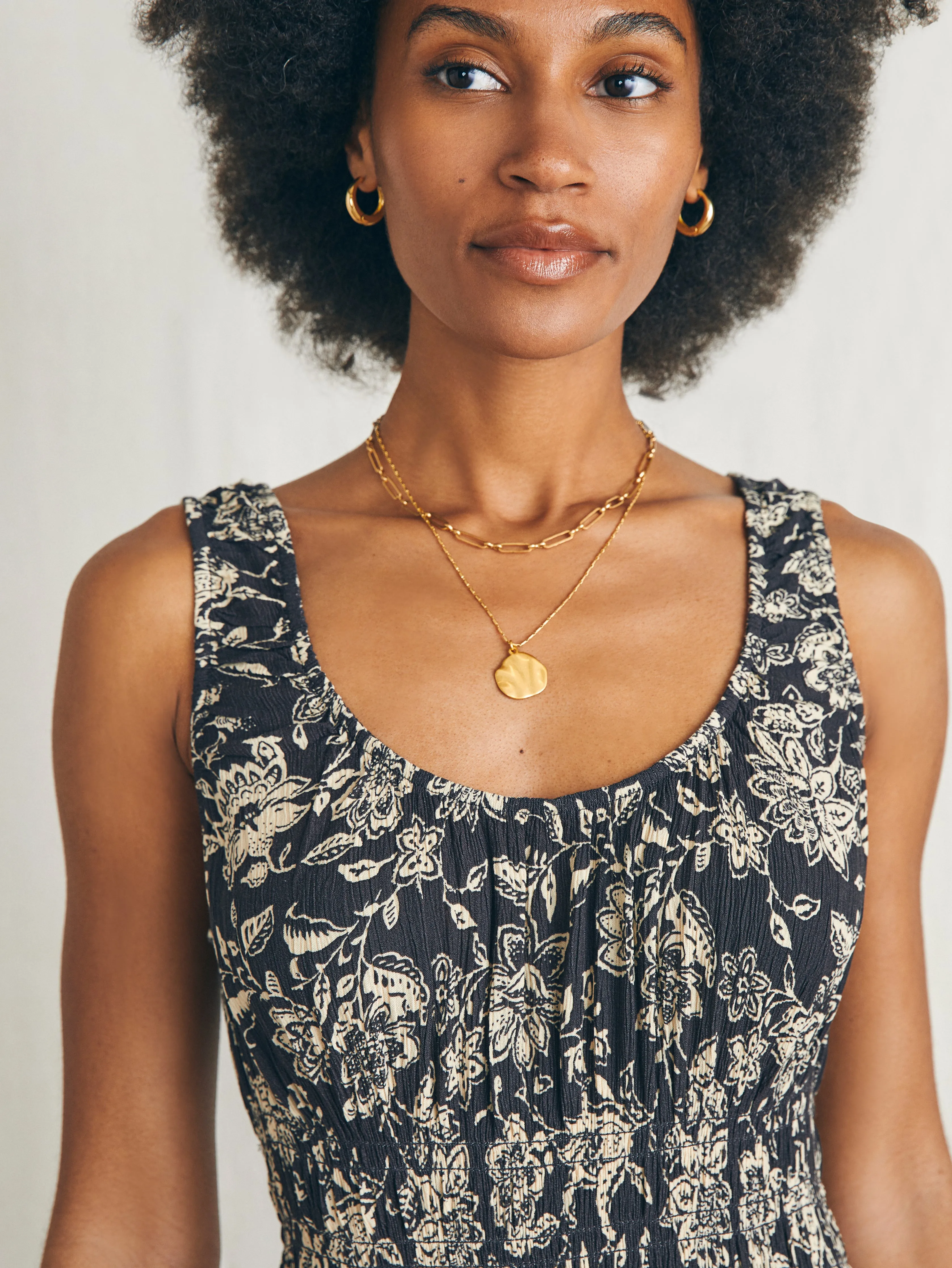 Sunseeker Midi Dress - Charcoal Chiyoda Floral sold by Faherty product image thumbnail 4