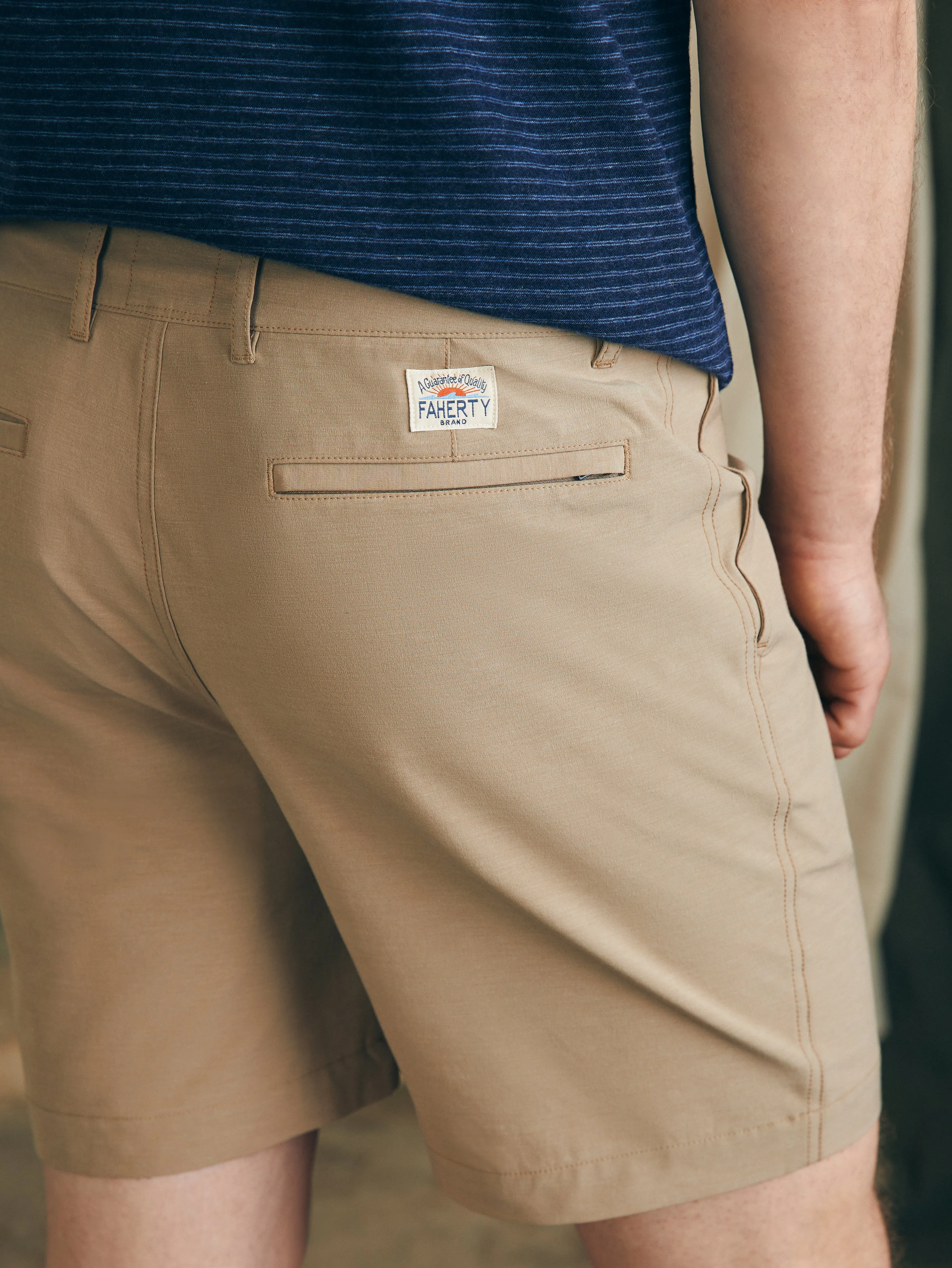 All Day Shorts (7" Inseam) - Khaki sold by Faherty product image thumbnail 4