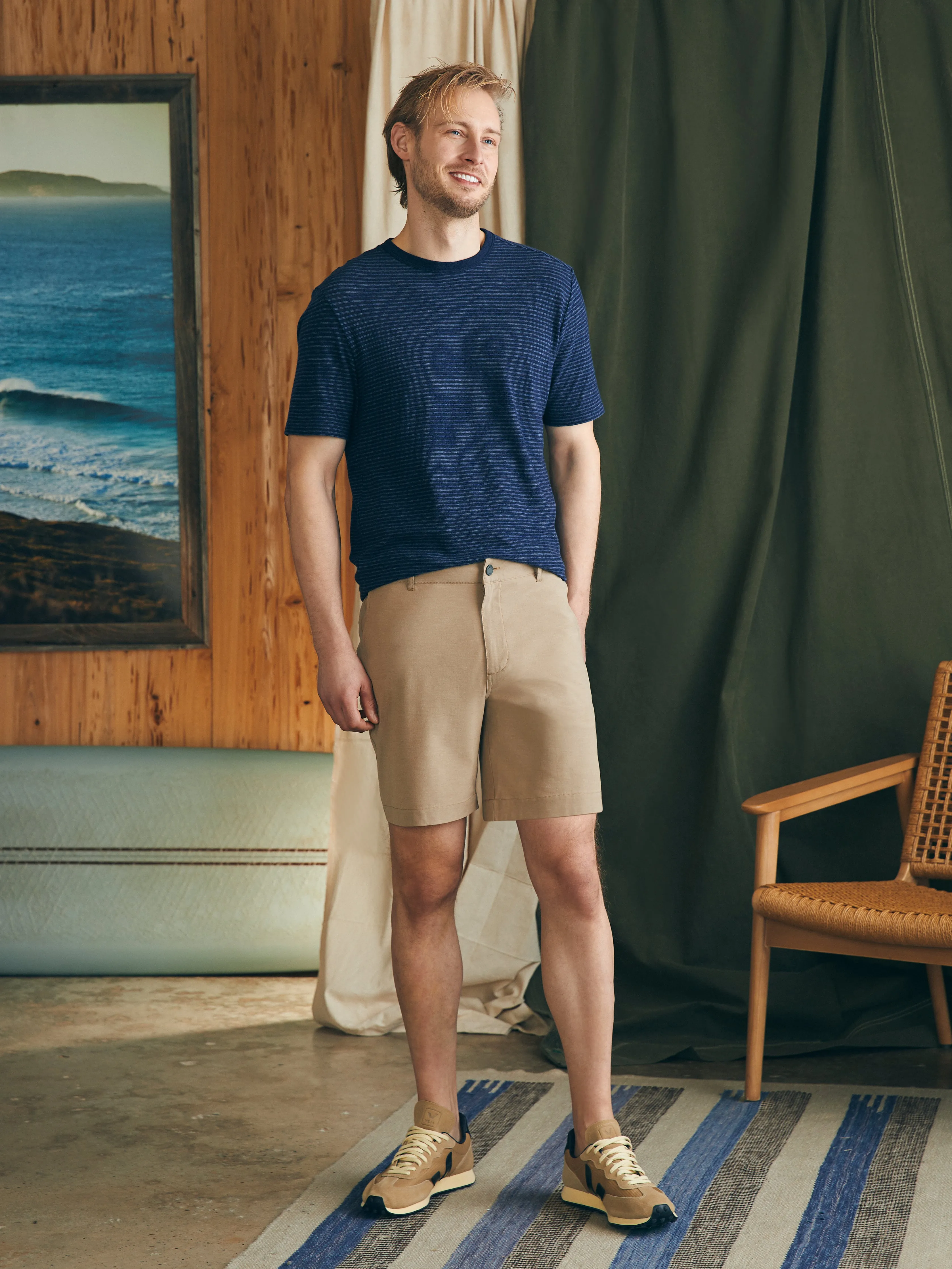 All Day Shorts (7" Inseam) - Khaki sold by Faherty product image thumbnail 3