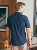 Short-Sleeve Stretch Playa Shirt - Midnight Fishscale sold by Faherty