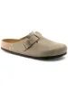 Men's Birkenstock Boston Clog Soft Footbed - Taupe sold by Faherty