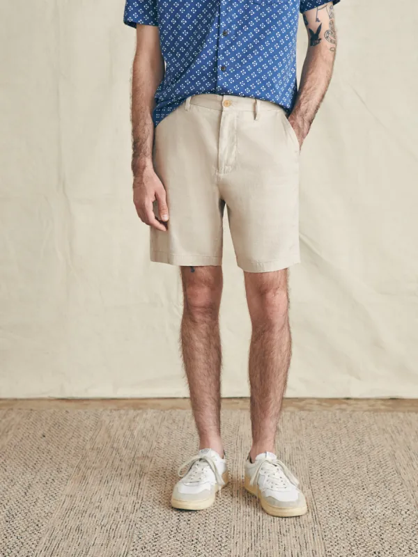 Movement™ Flex Linen Short (7" Inseam) - Natural sold by Faherty