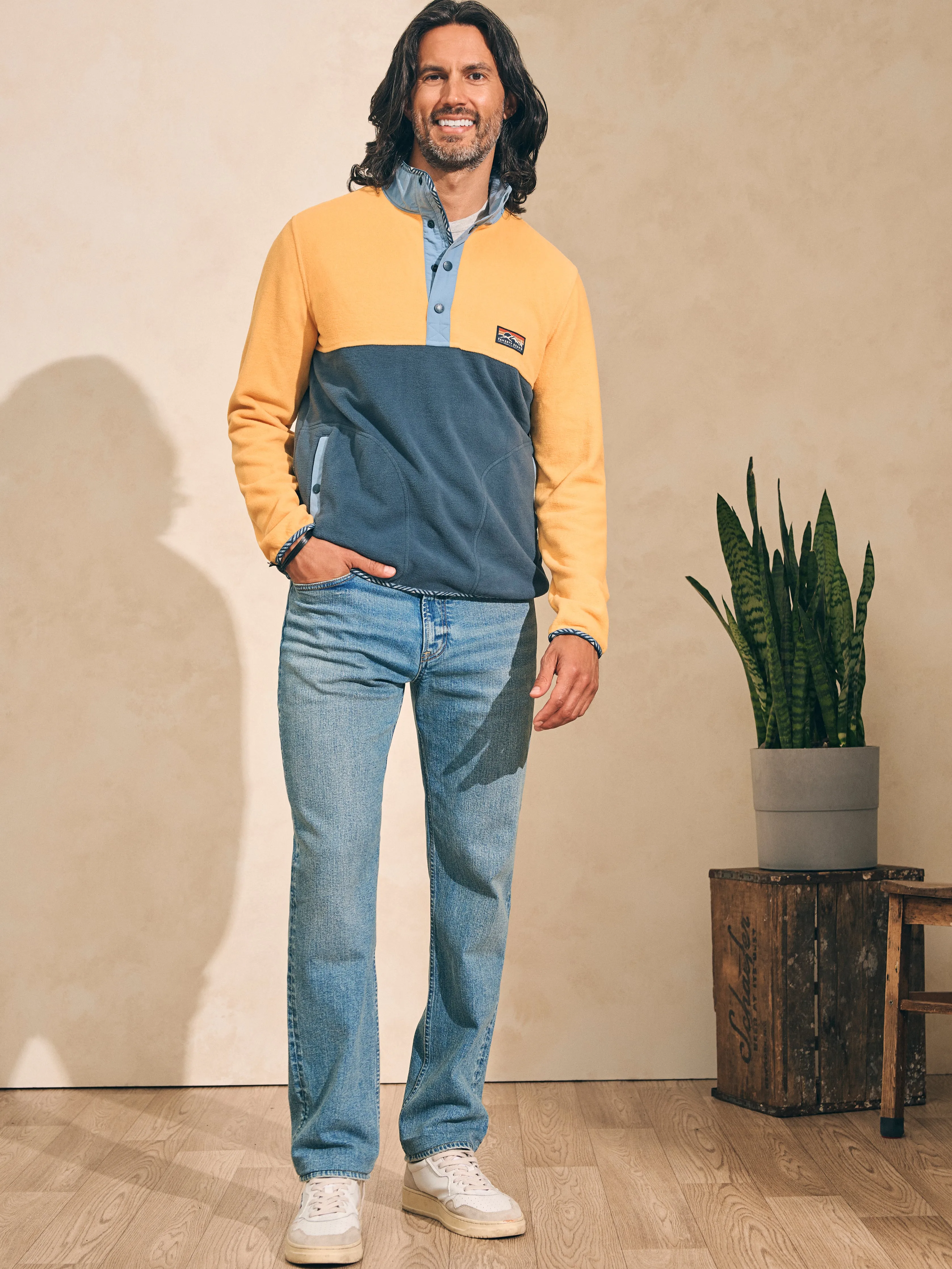 Low Pile Fleece Popover - Fall Sun Atlantic sold by Faherty product image thumbnail 2