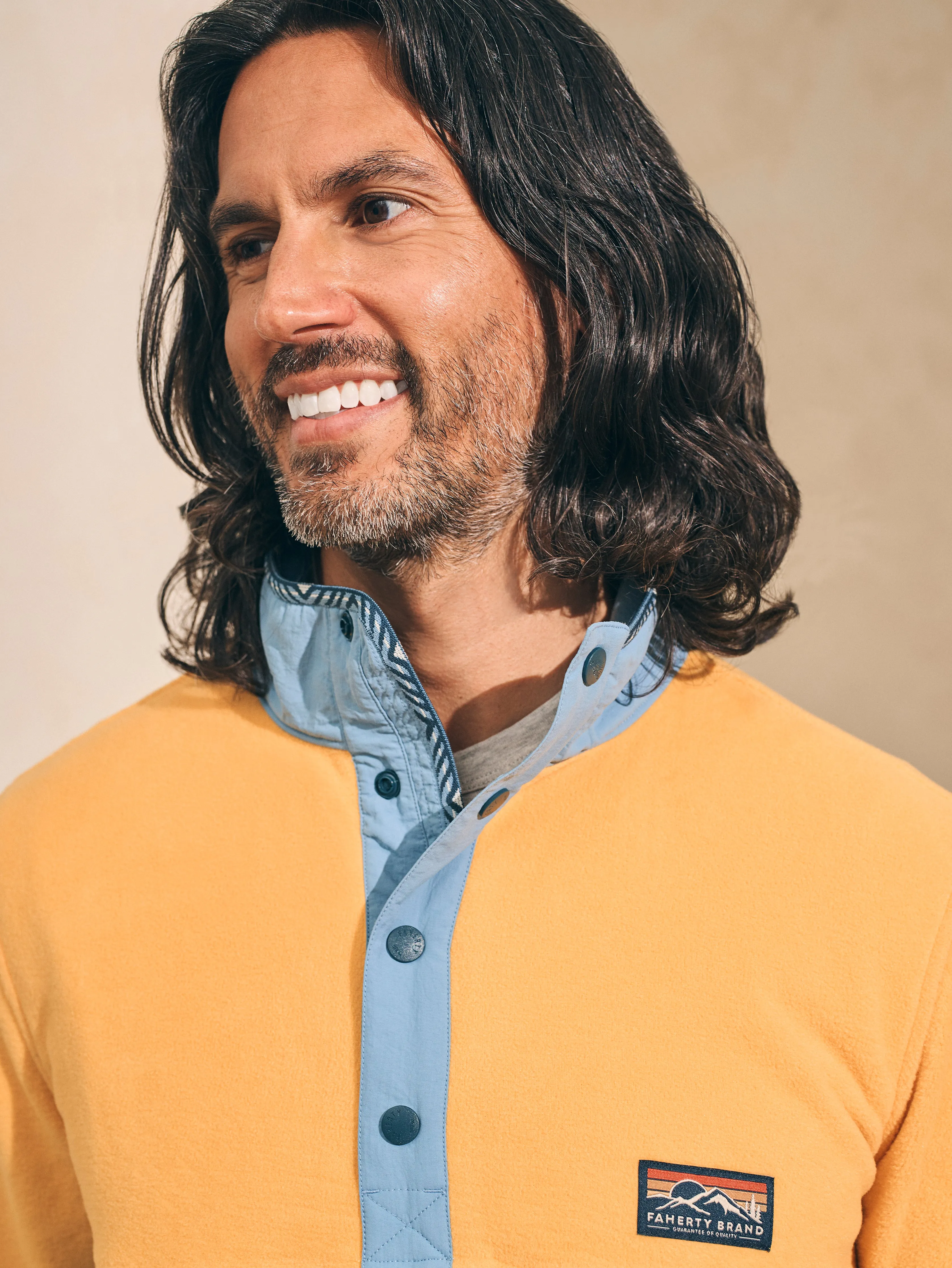 Low Pile Fleece Popover - Fall Sun Atlantic sold by Faherty product image thumbnail 3