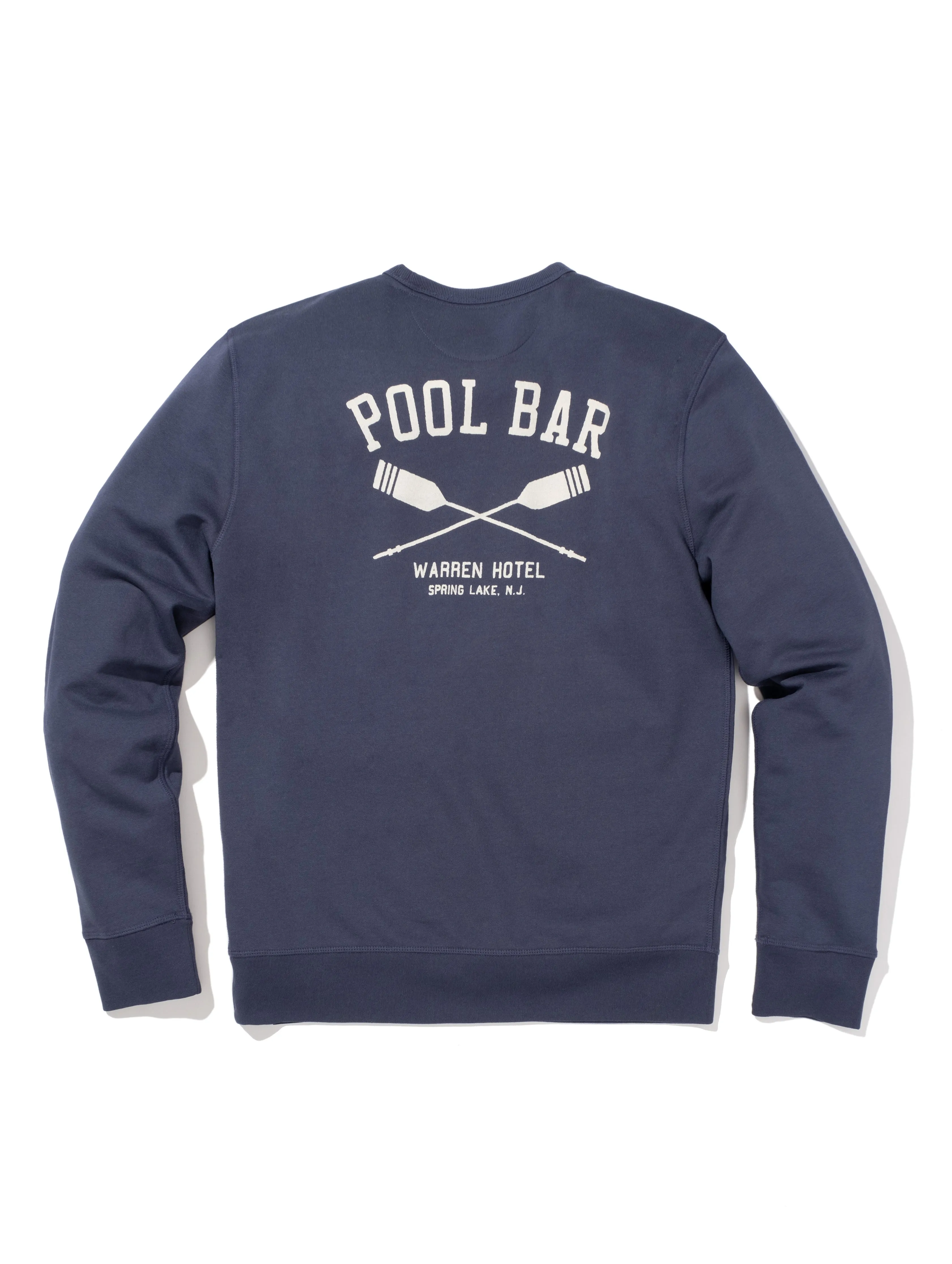 Spring Lake Long-Sleeve Terry Pool Bar Crewneck - Dune Navy sold by Faherty product image thumbnail 2
