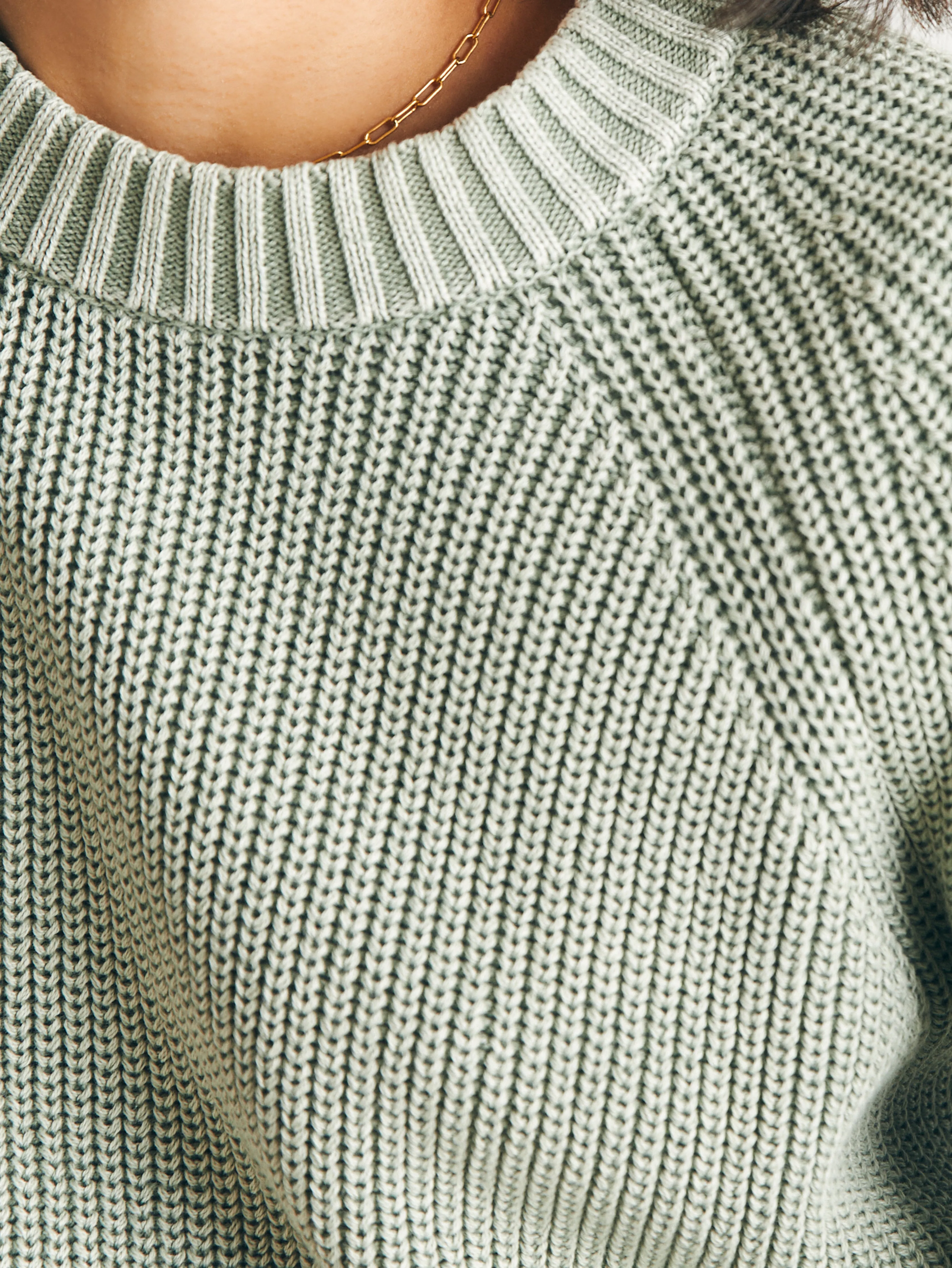 Sunwashed Fisherman Crew Sweater - Shadow sold by Faherty product image thumbnail 5