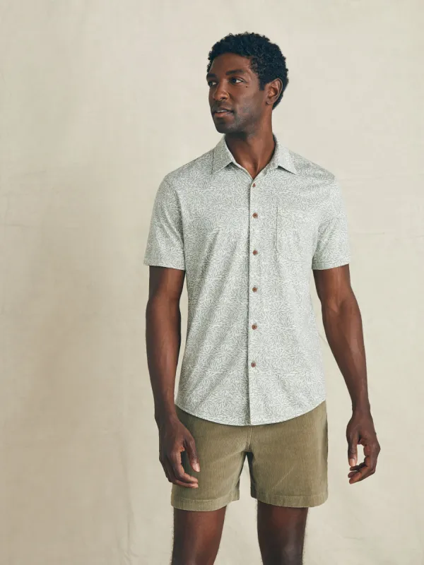 Short-Sleeve Hermosa Knit Shirt - Olive Frond sold by Faherty