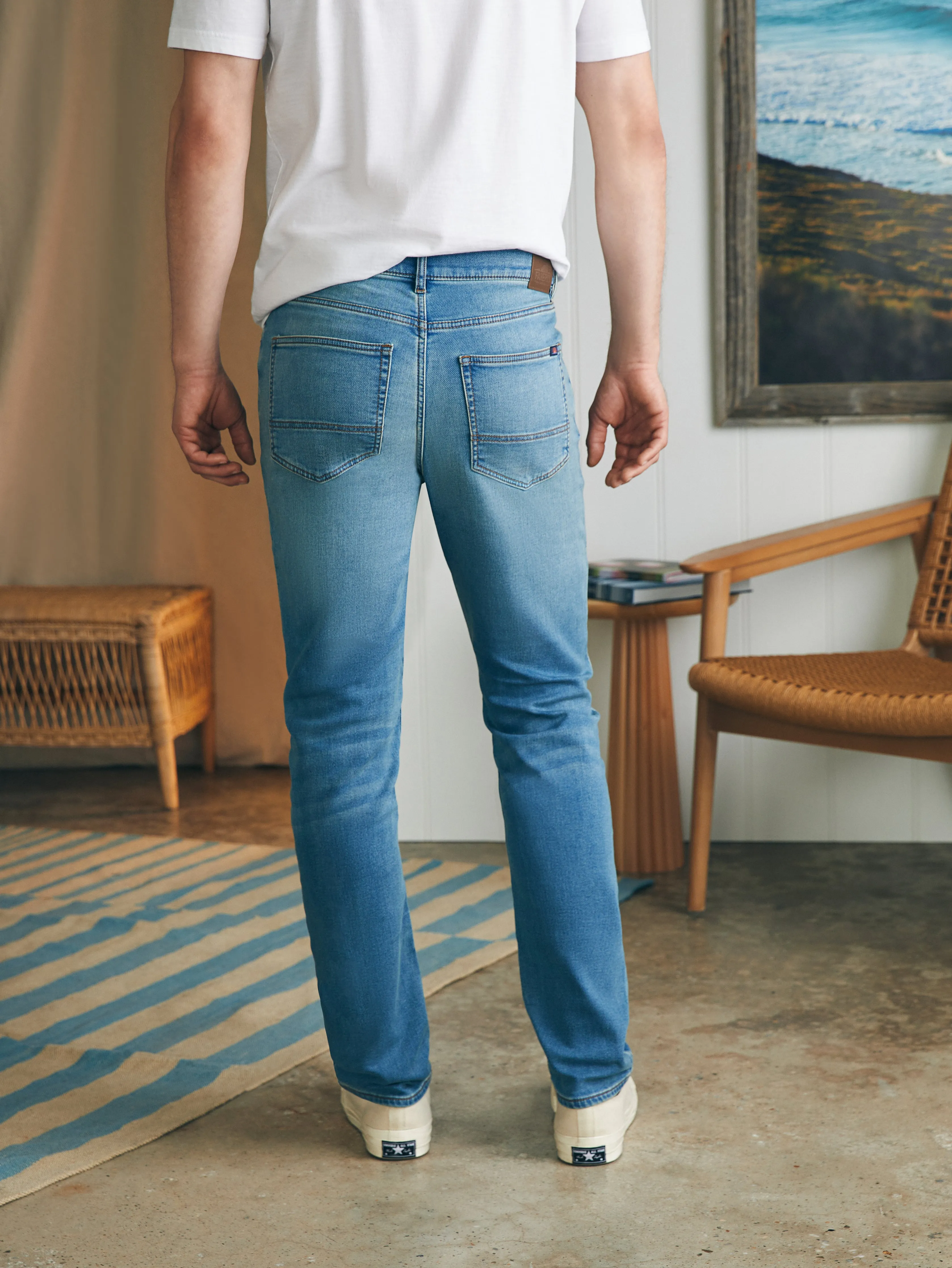 Stretch Terry Indigo 5-Pocket Pant (30" Inseam) - Eastern Shore sold by Faherty product image thumbnail 5