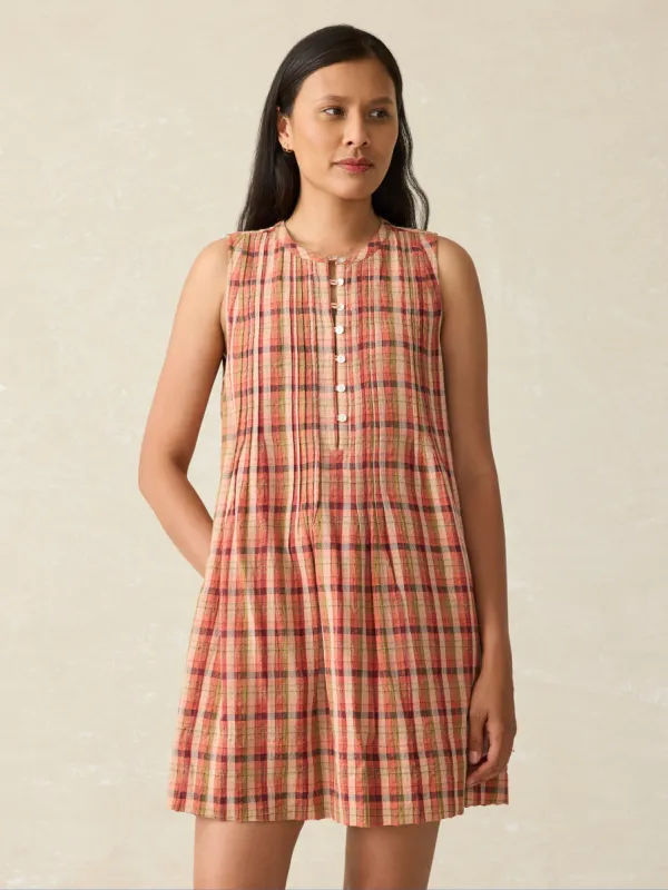 Isha Dress - Sunset Gingham sold by Faherty