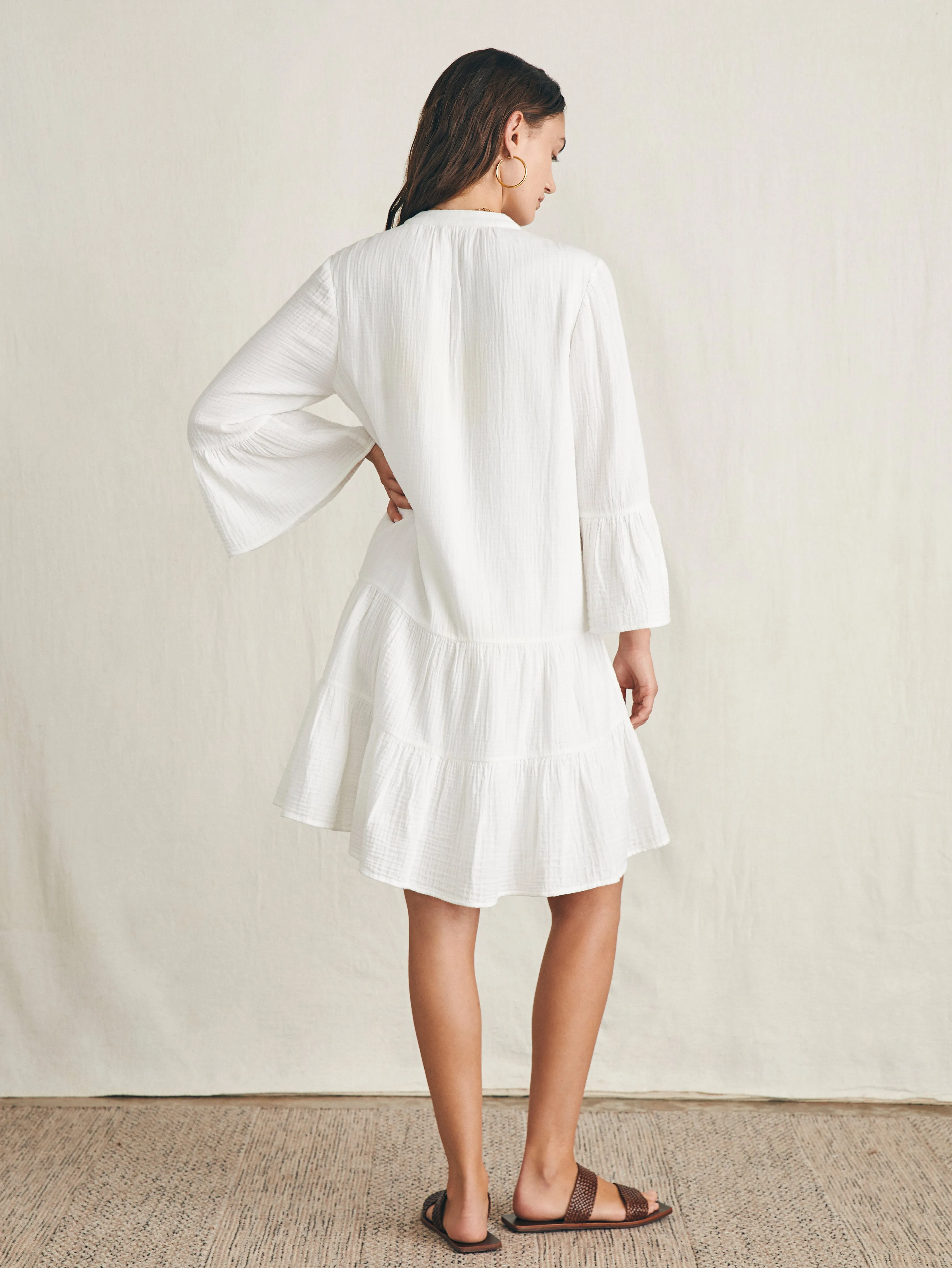 Dune Cotton Gauze Kasey Dress - White sold by Faherty product image thumbnail 5