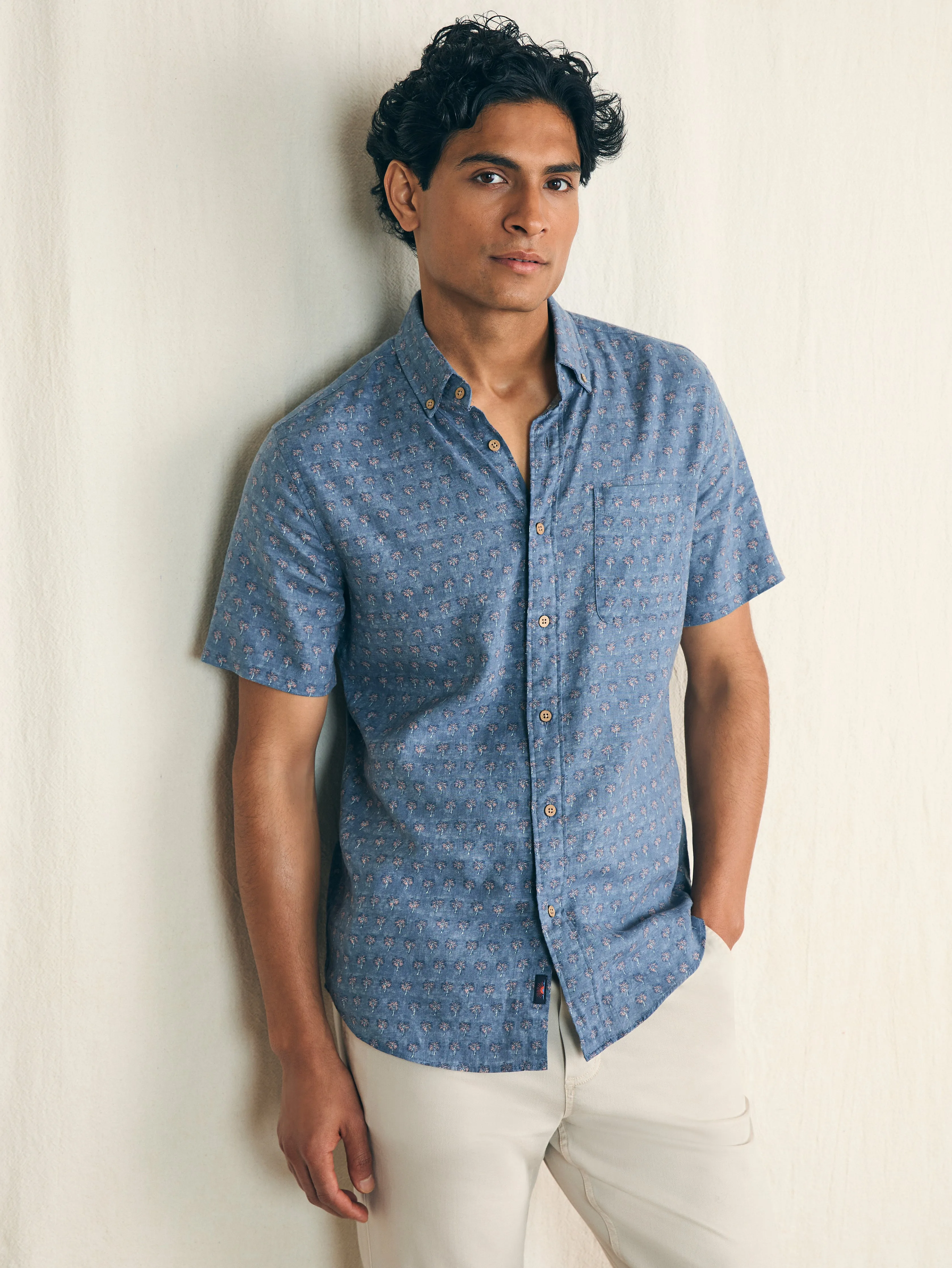 Short-Sleeve Breeze Shirt - Paradise Palm sold by Faherty product image thumbnail 3
