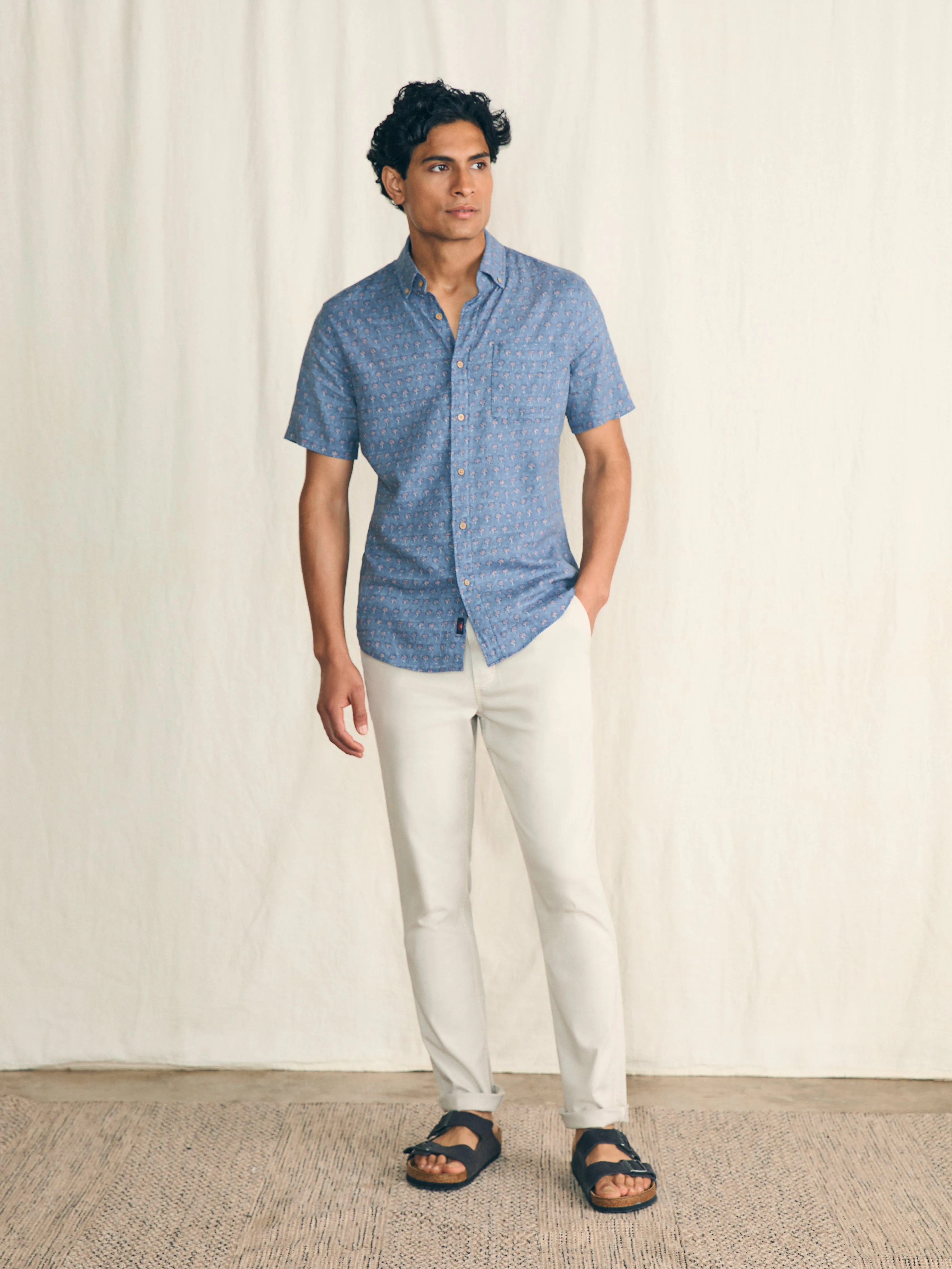 Short-Sleeve Breeze Shirt - Paradise Palm sold by Faherty product image thumbnail 4