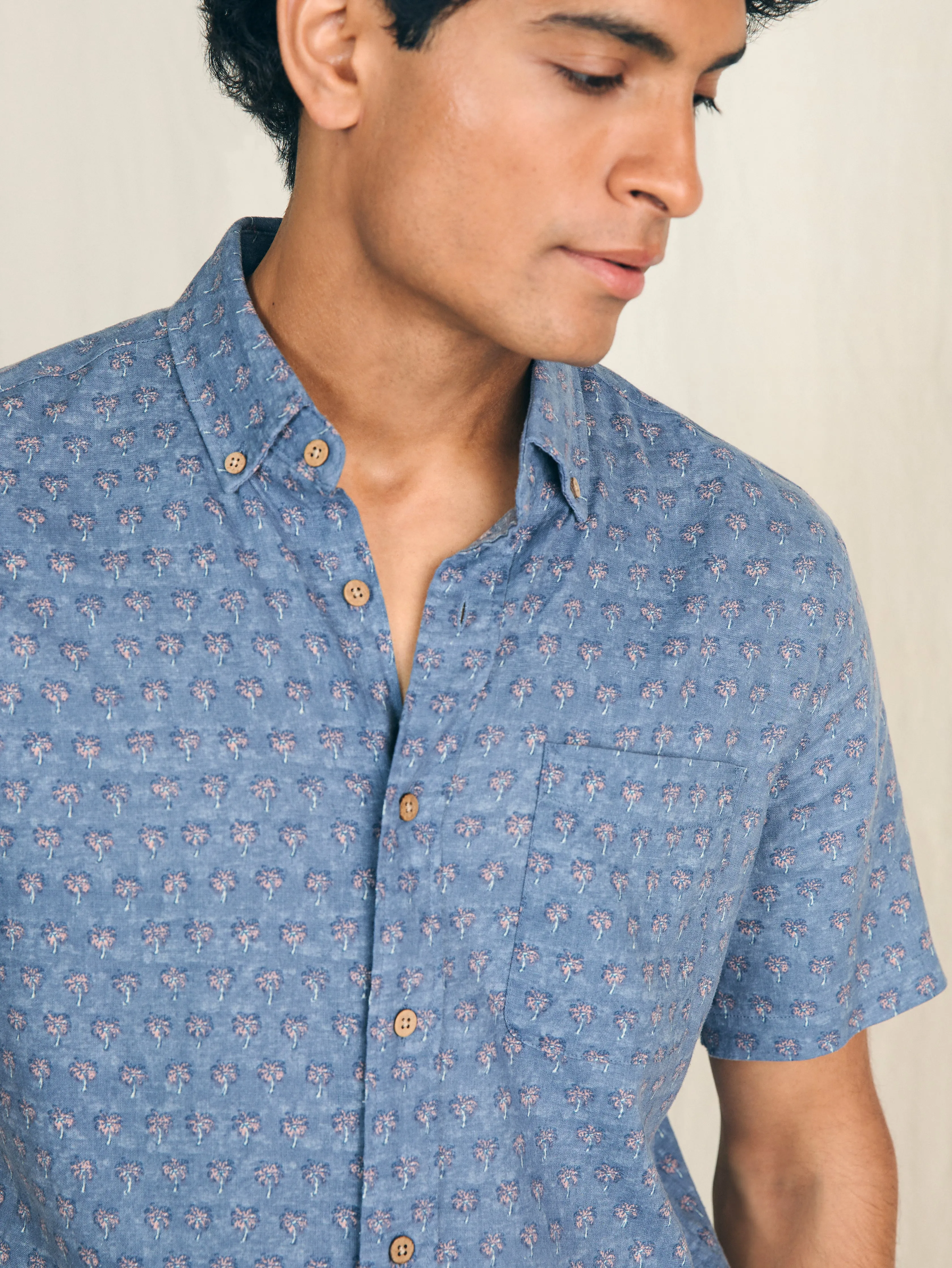 Short-Sleeve Breeze Shirt - Paradise Palm sold by Faherty product image thumbnail 2