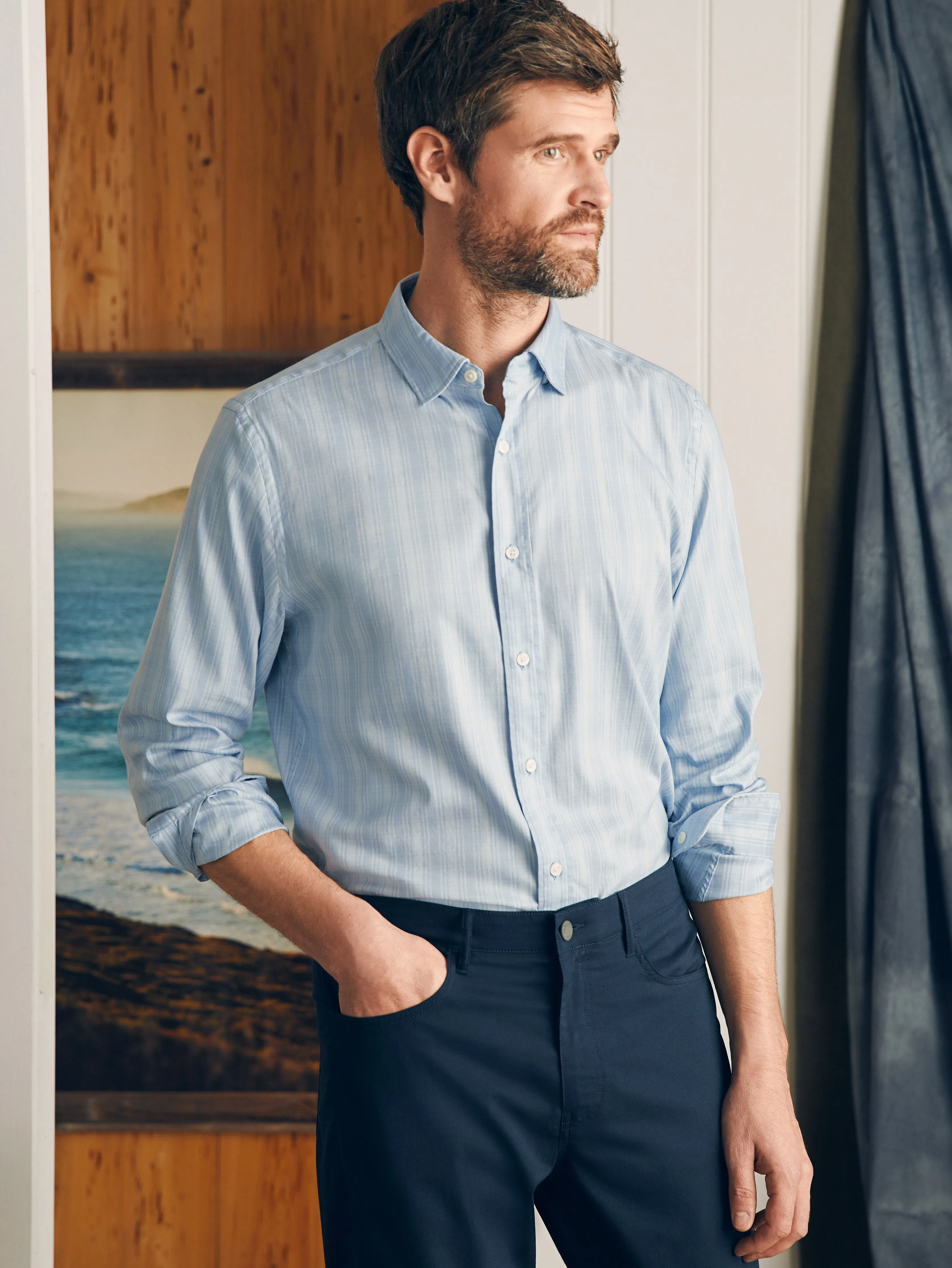 Movement™ Shirt Classic Fit - Ice Falls Plaid sold by Faherty product image thumbnail 4