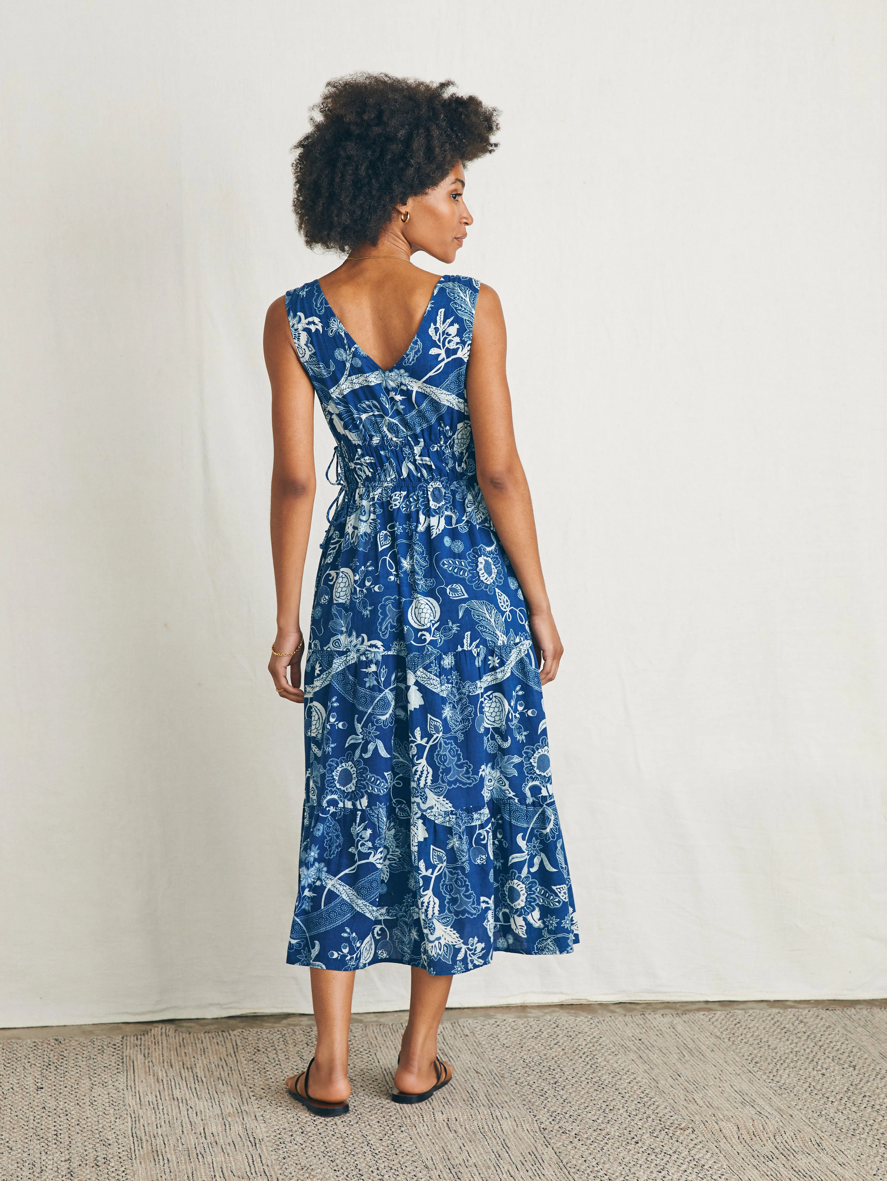 Sandbar Maxi Dress - Blue Kenji Floral sold by Faherty product image thumbnail 5