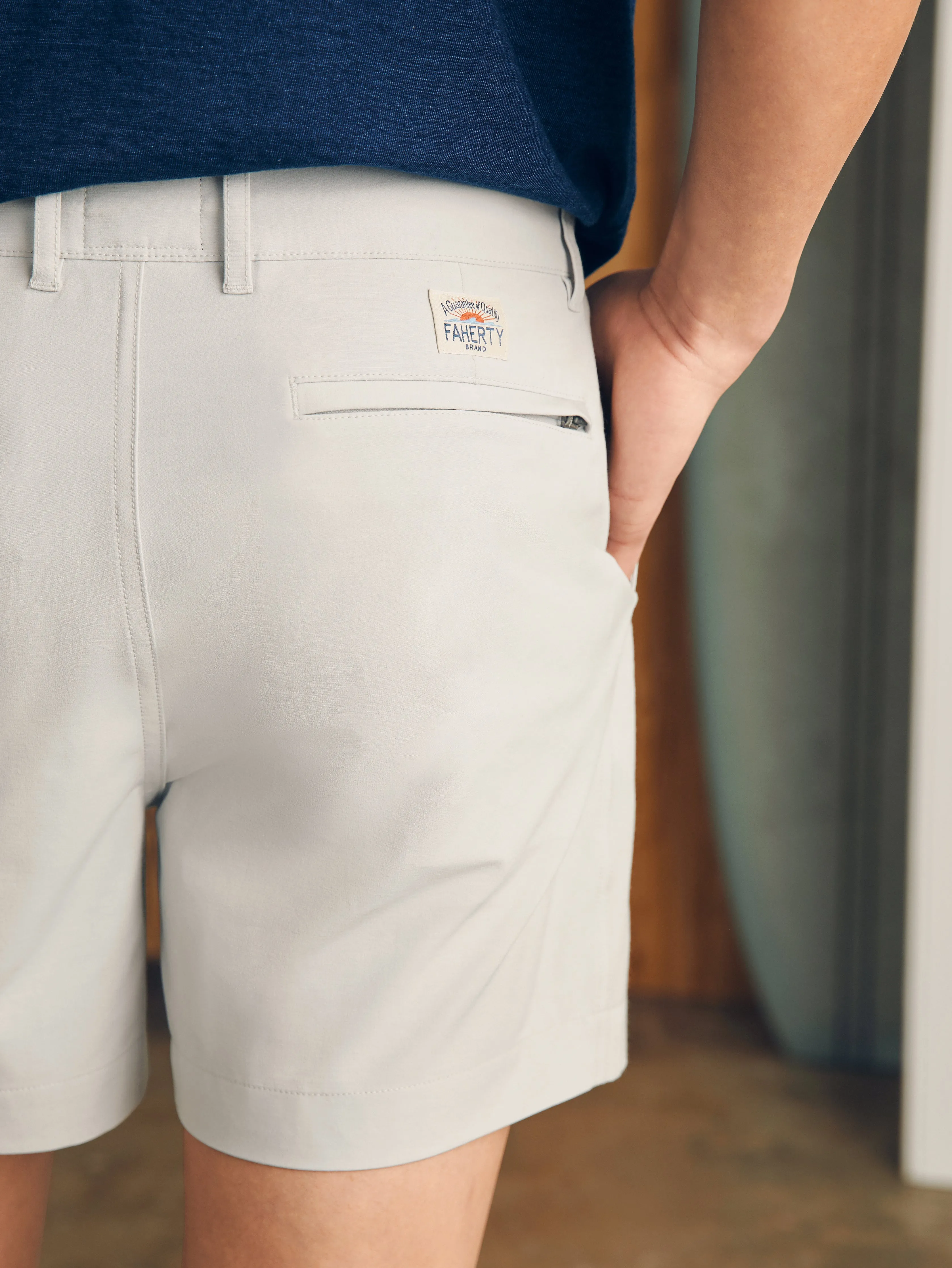 All Day™ Short 1.0 (5") - Stone sold by Faherty product image thumbnail 4