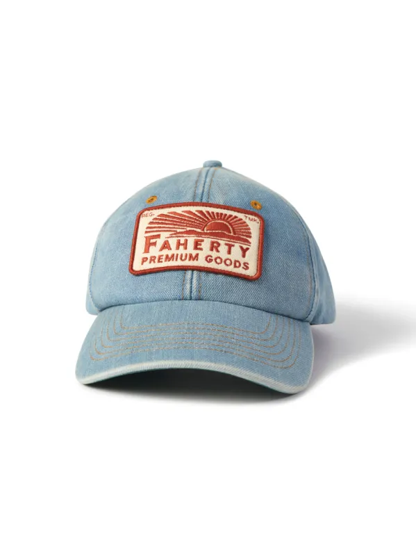 Denim Baseball Hat - Mountain Indigo Wash sold by Faherty