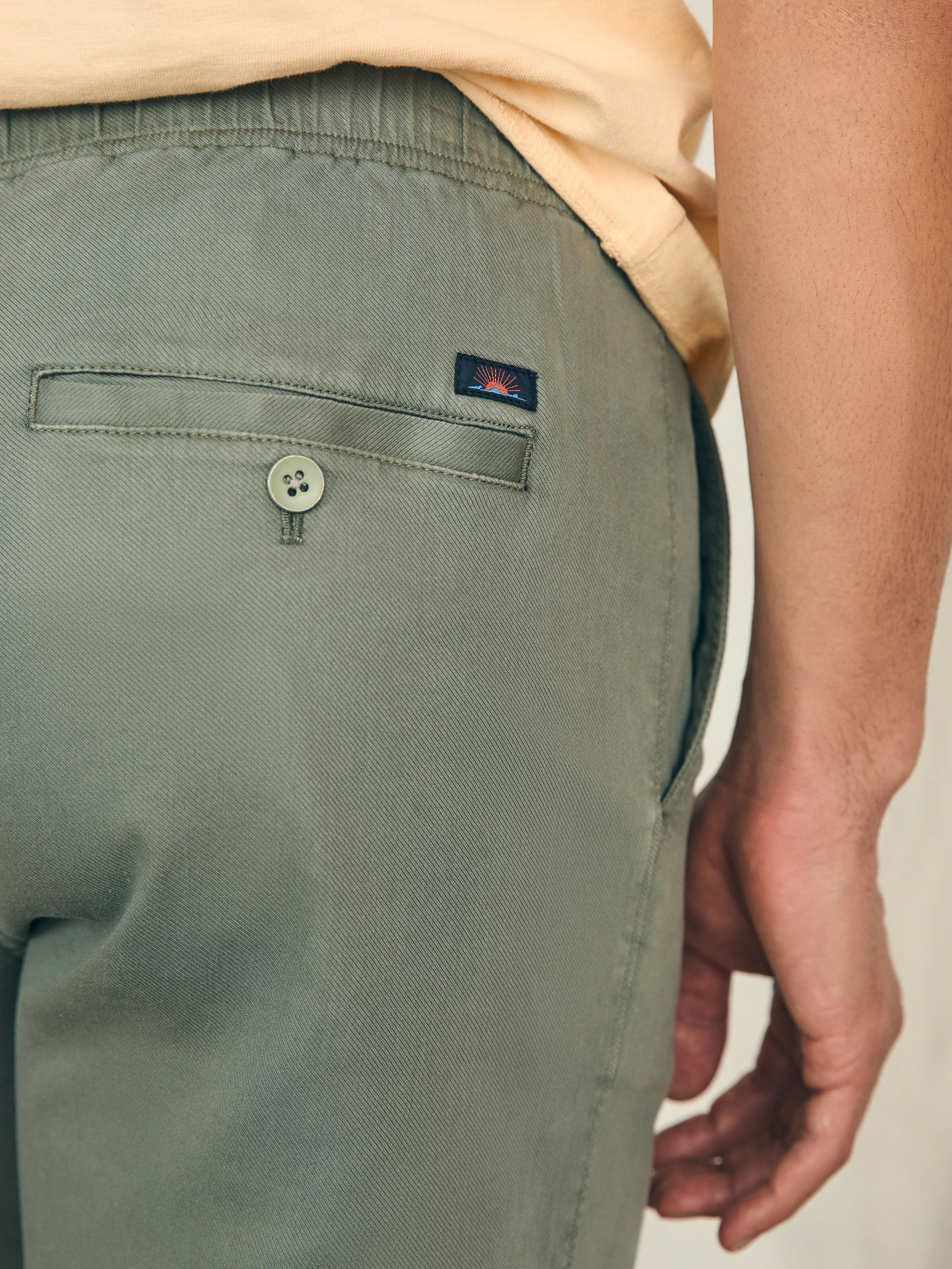 Essential Drawstring Short (6.5" Inseam) - Spring Olive sold by Faherty product image thumbnail 4