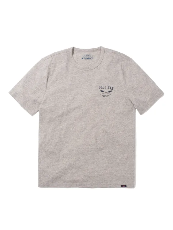 Spring Lake Short-Sleeve Crew Pool Bar T-Shirt- Grey Heather sold by Faherty