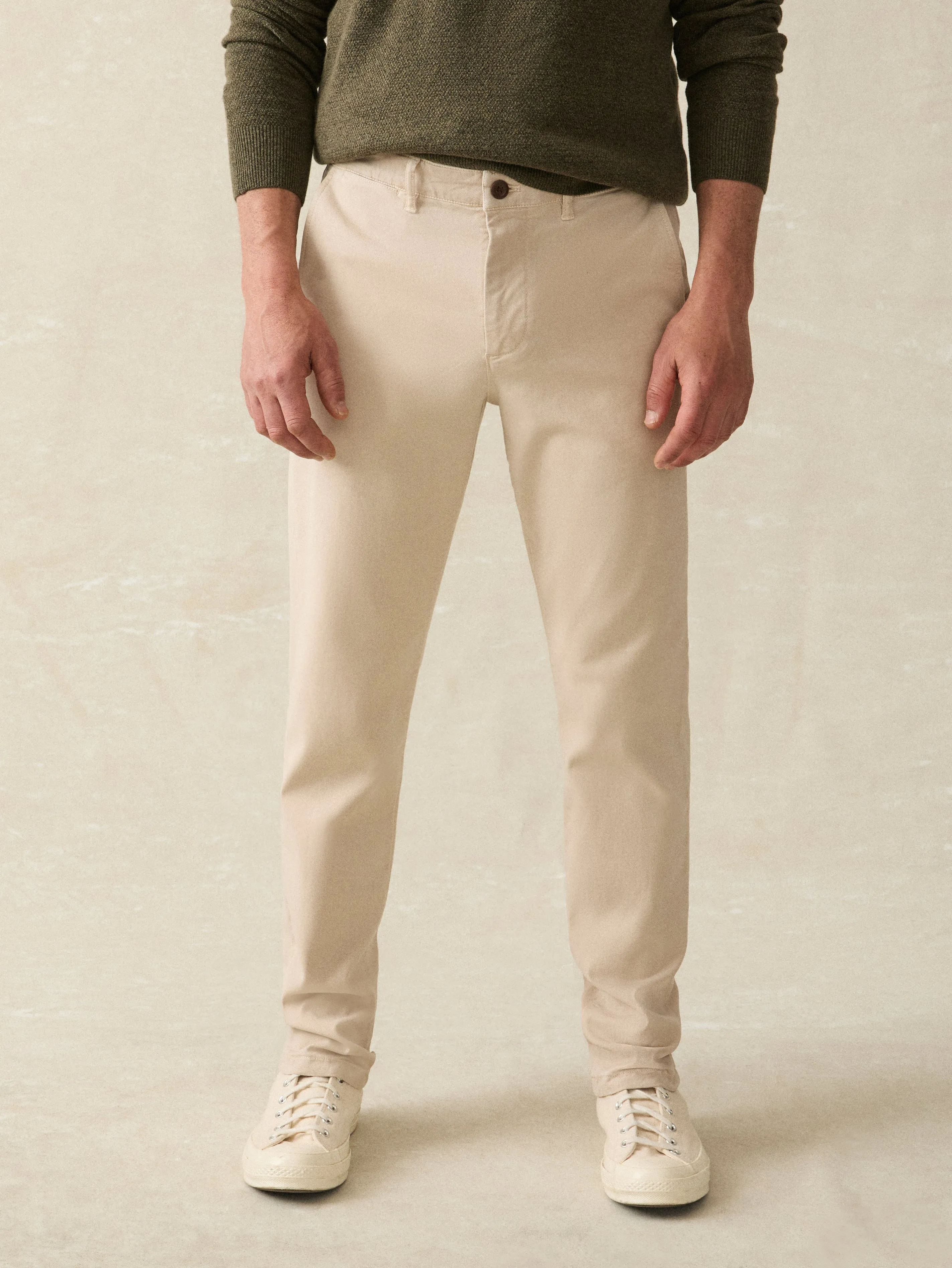 Coastline Stretch Chino - Stone sold by Faherty