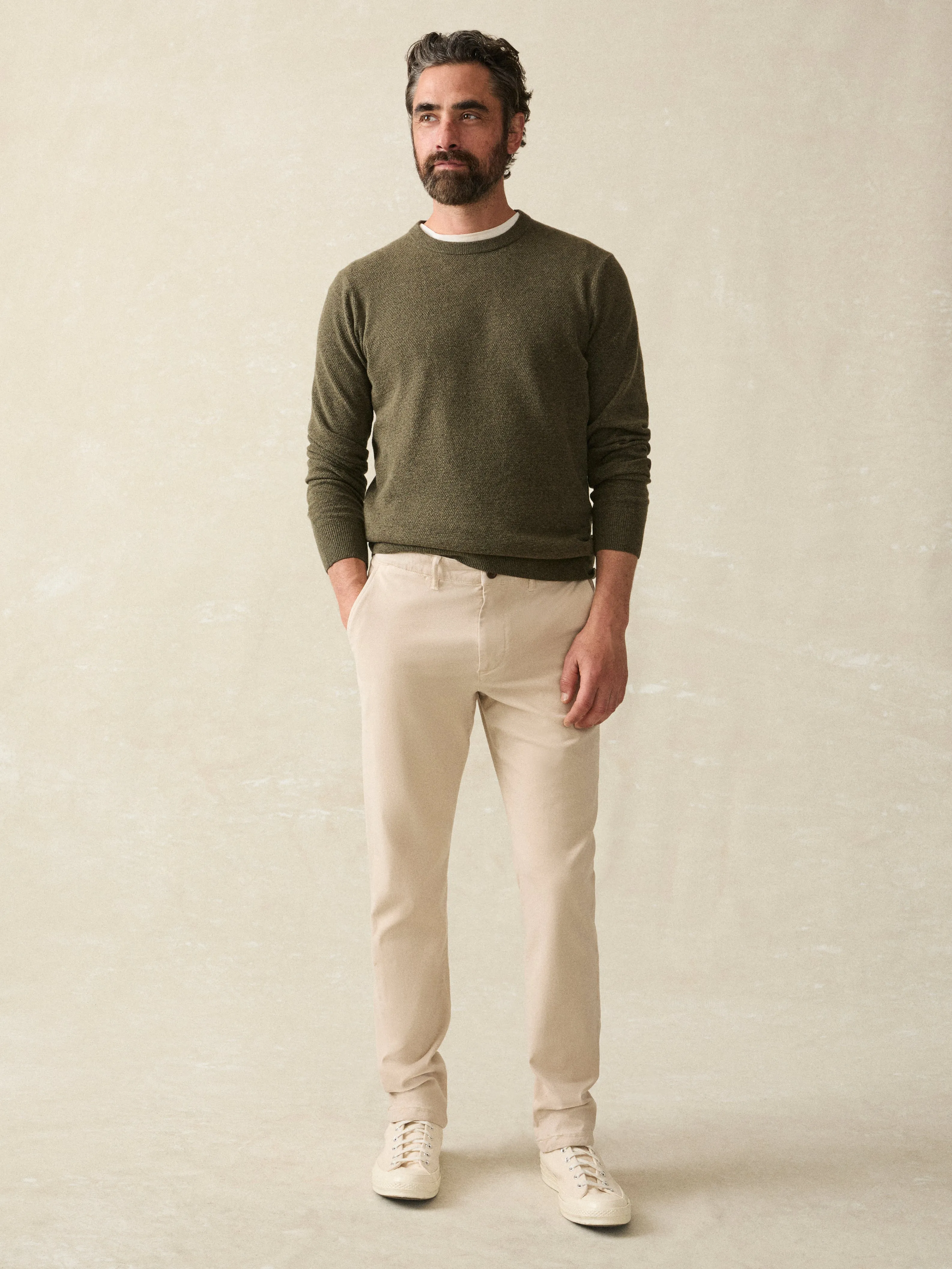 Coastline Stretch Chino - Stone sold by Faherty product image thumbnail 4