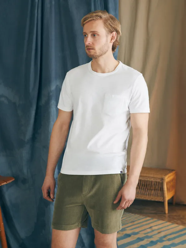 Sunwashed Pocket Tee - White sold by Faherty