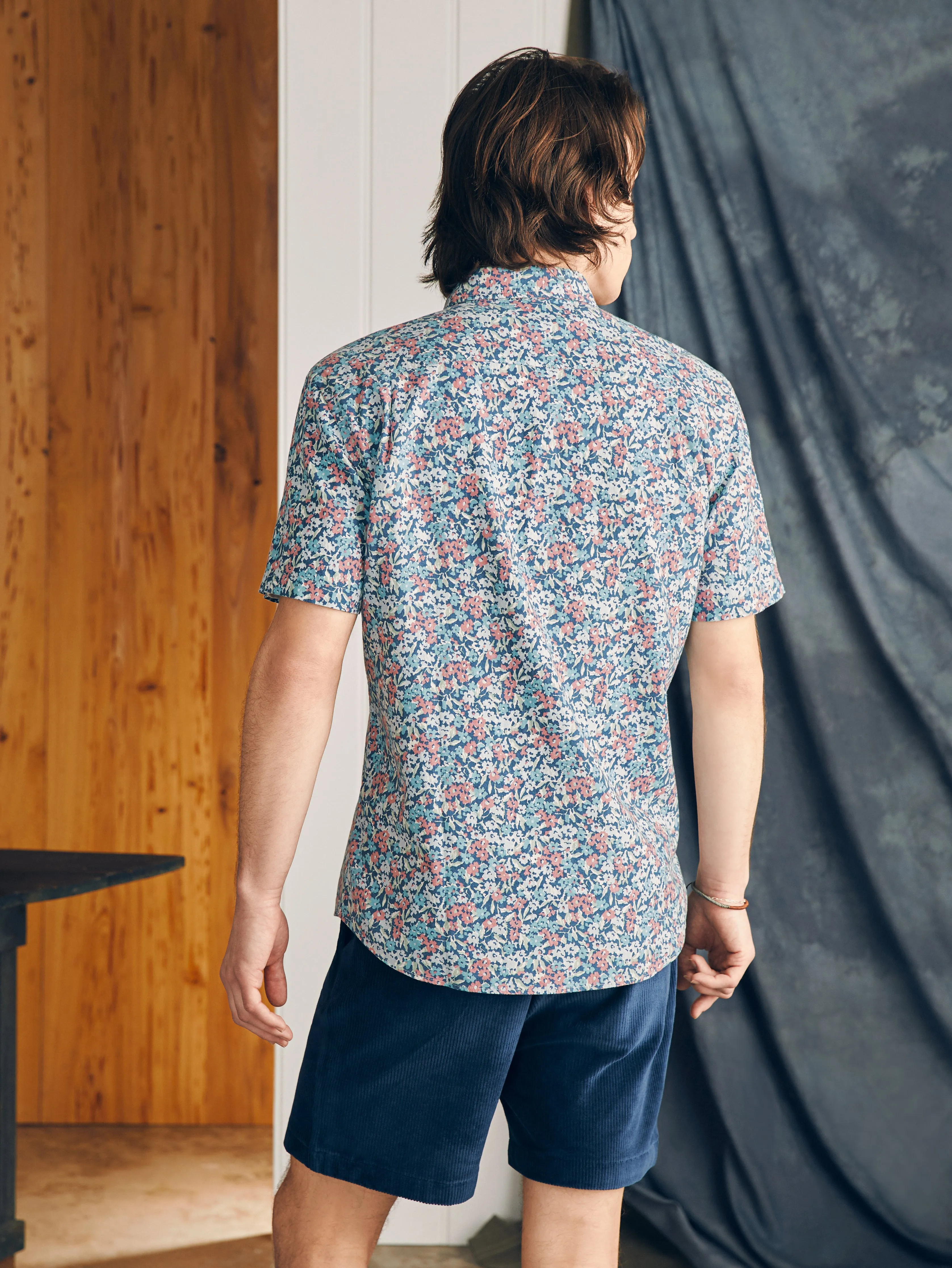 Short-Sleeve Breeze Shirt - Seafoam Beach Blossom sold by Faherty product image thumbnail 5