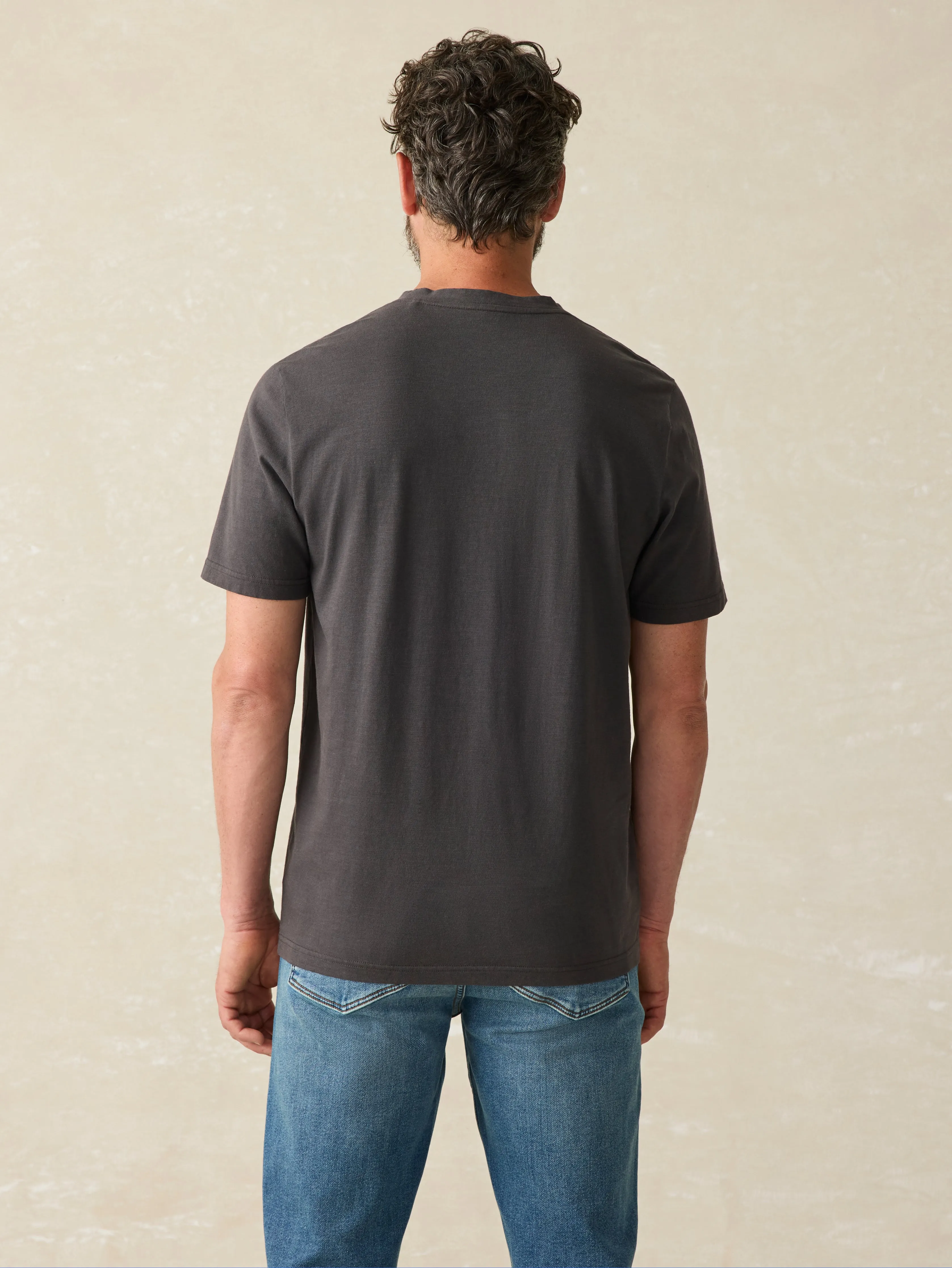 Sunwashed V-Neck Tee - Washed Black sold by Faherty product image thumbnail 5