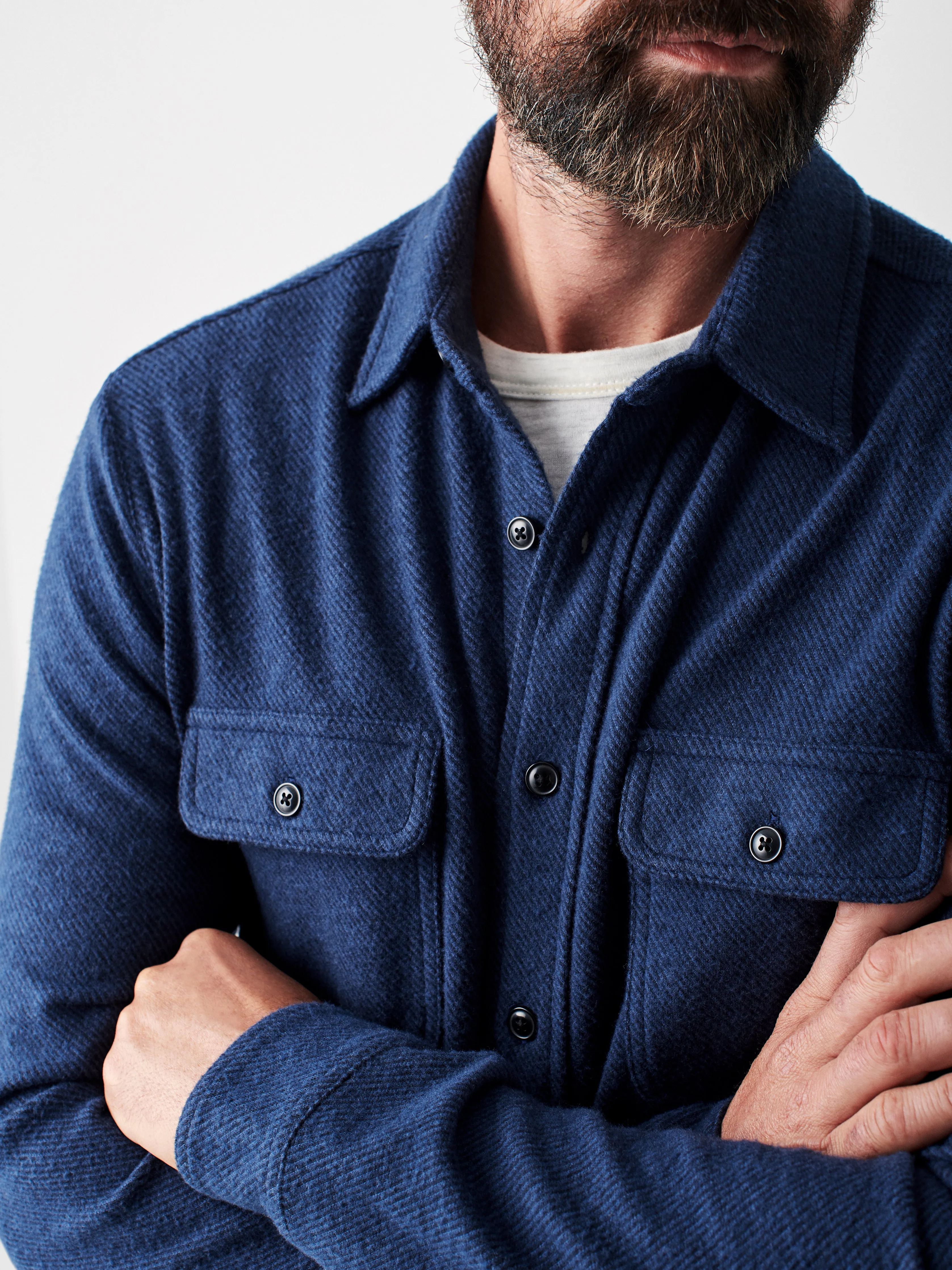 Legend™ Sweater Shirt - Navy Twill sold by Faherty product image thumbnail 2