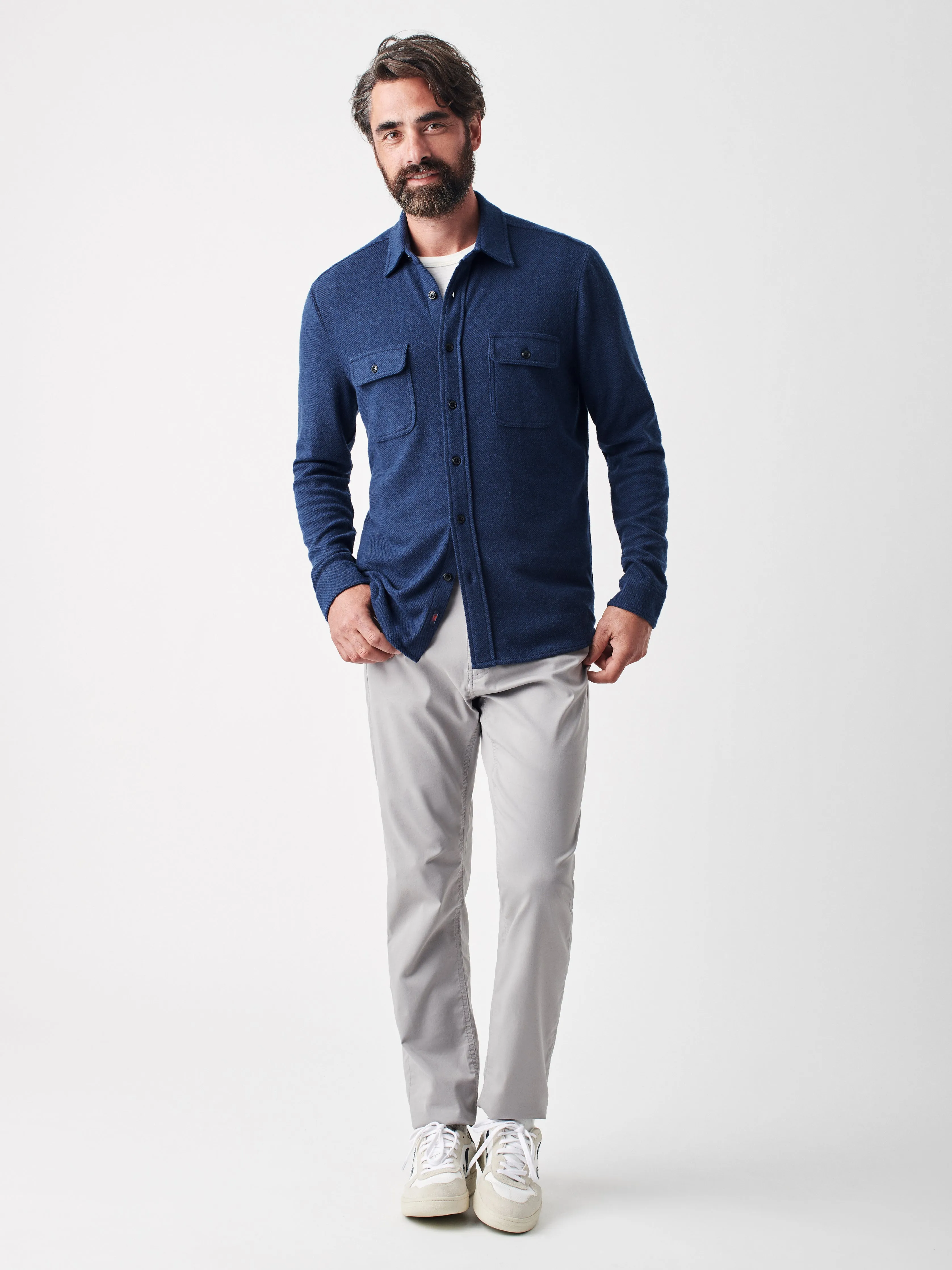 Legend™ Sweater Shirt - Navy Twill sold by Faherty product image thumbnail 3