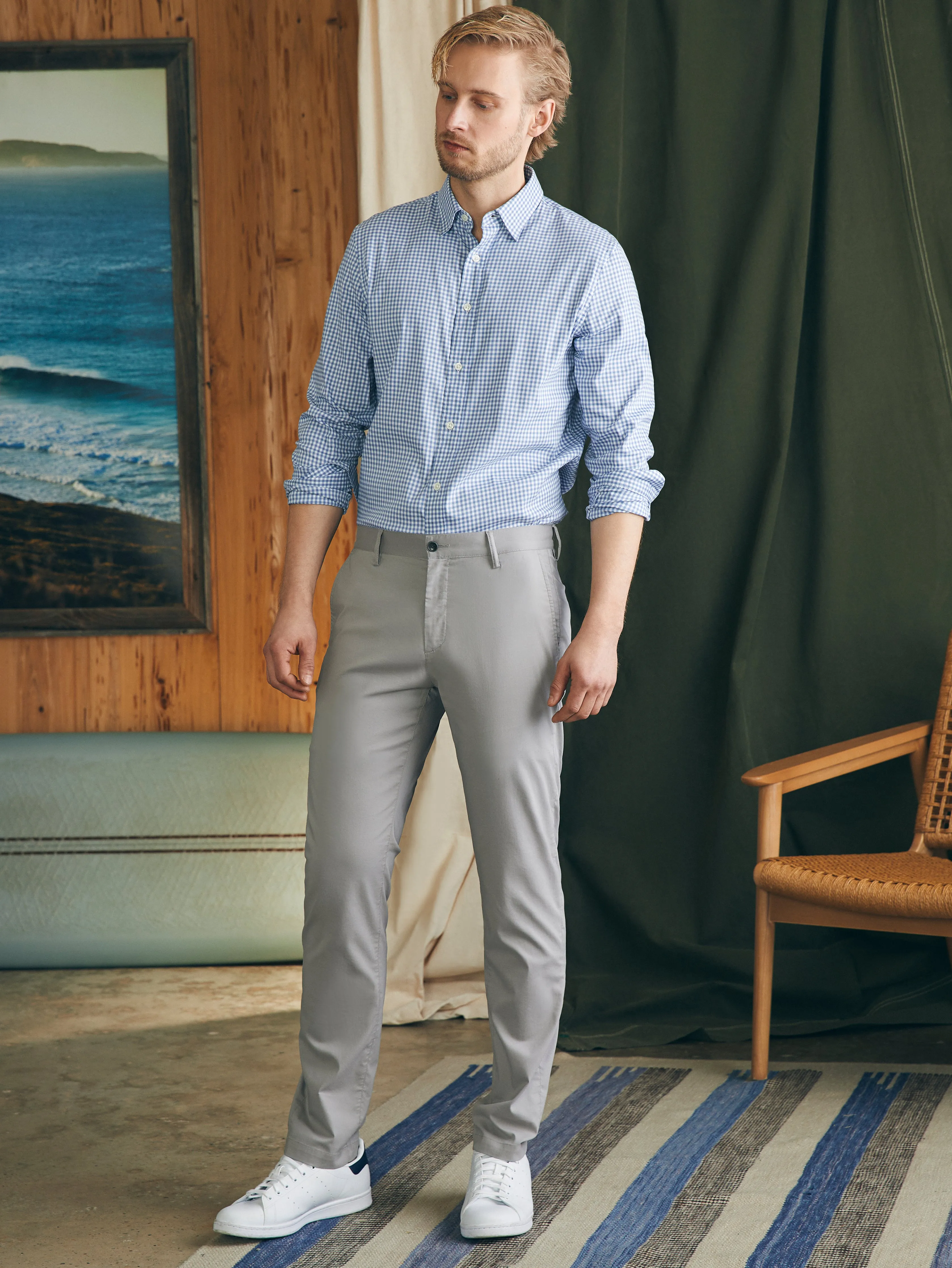 Movement™ Chino Pant (30" Inseam) - Fossil sold by Faherty product image thumbnail 2