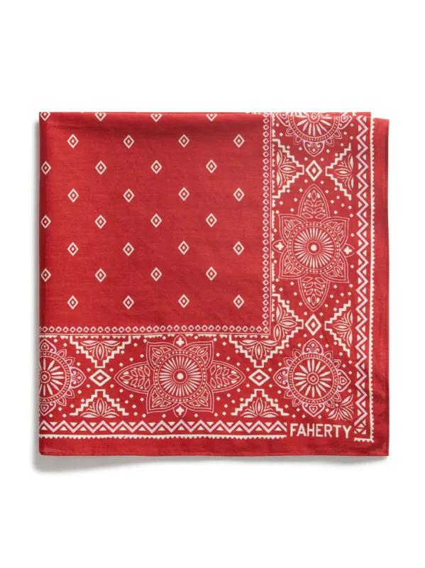Star Geo Bandana - Red sold by Faherty