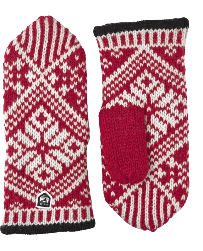 Hestra Nordic Wool Mit - Red sold by Faherty