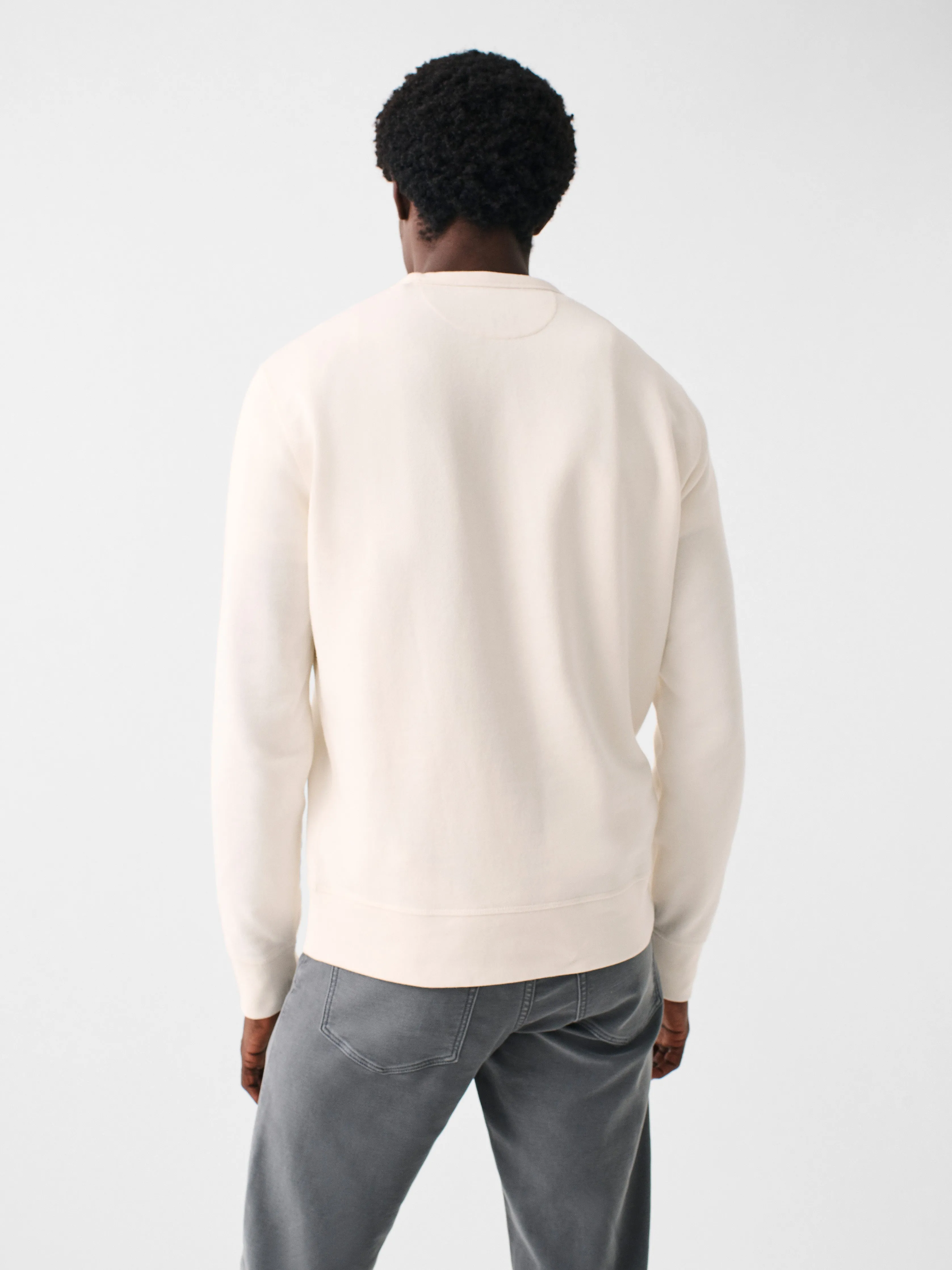 Nantucket Long-Sleeve Terry Crewneck - Solar White sold by Faherty product image thumbnail 2