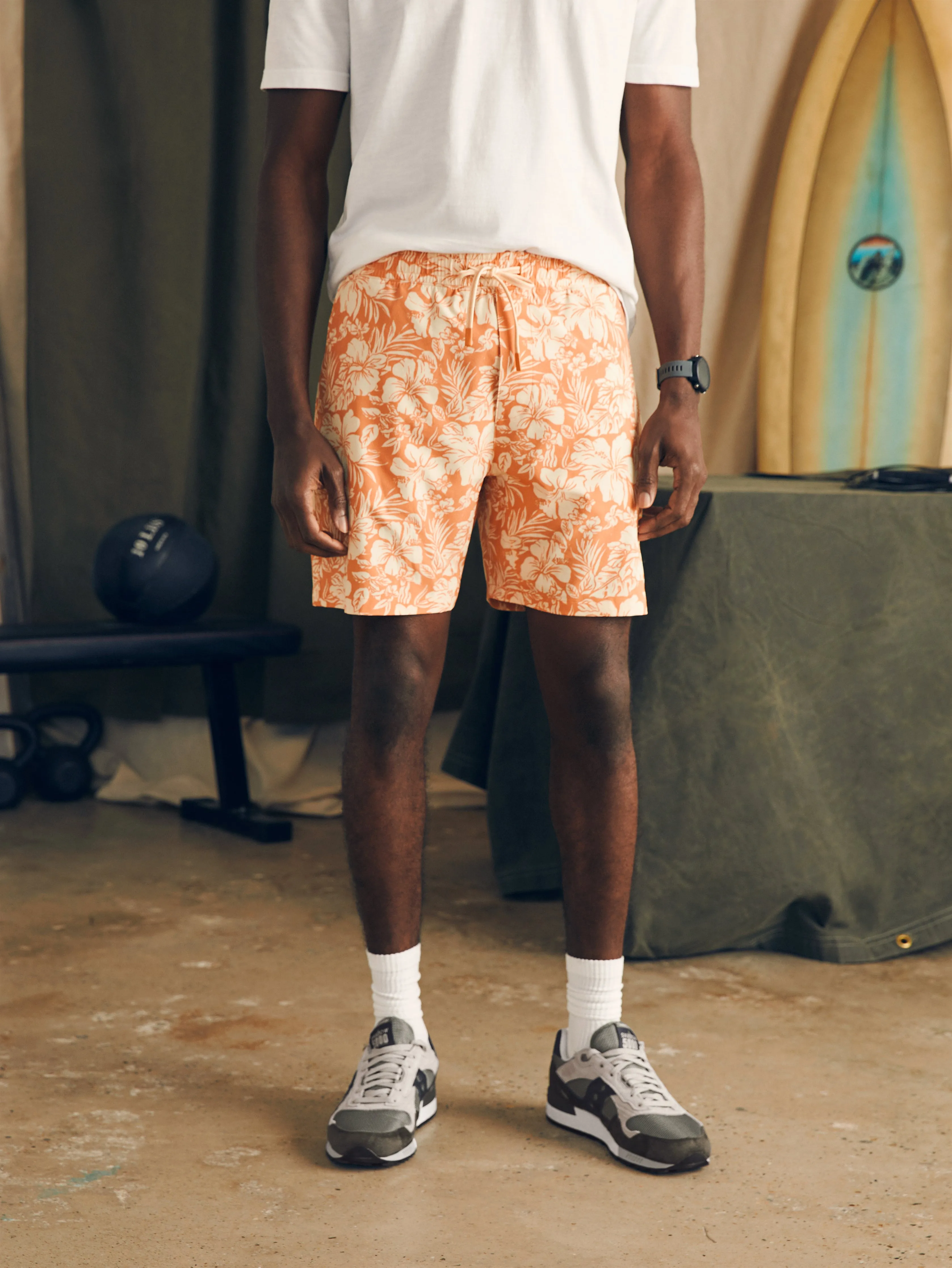 Shorelite Active Swim Short (7" Inseam) - Coral Blossom sold by Faherty product image thumbnail 3