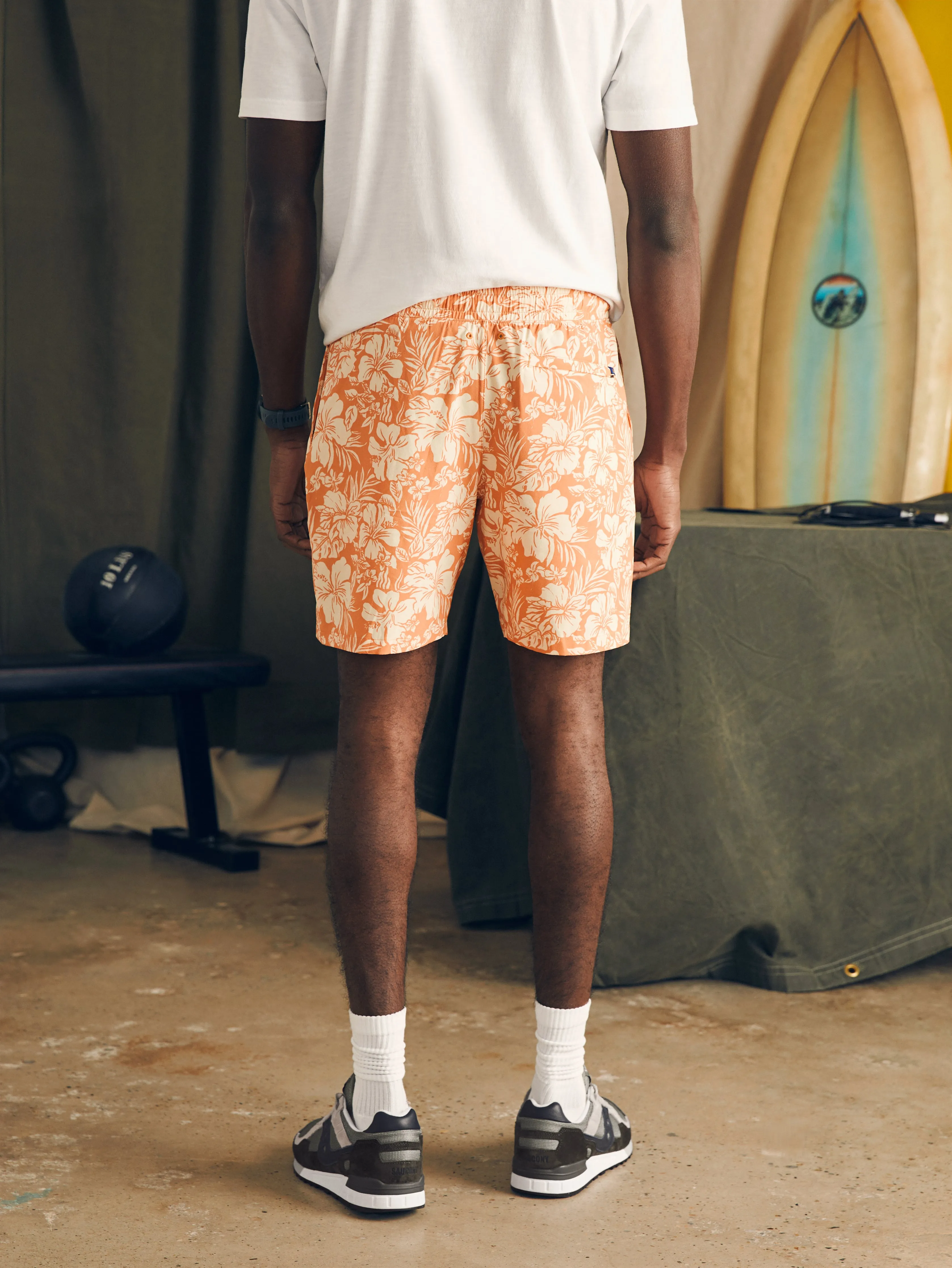 Shorelite Active Swim Short (7" Inseam) - Coral Blossom sold by Faherty product image thumbnail 5