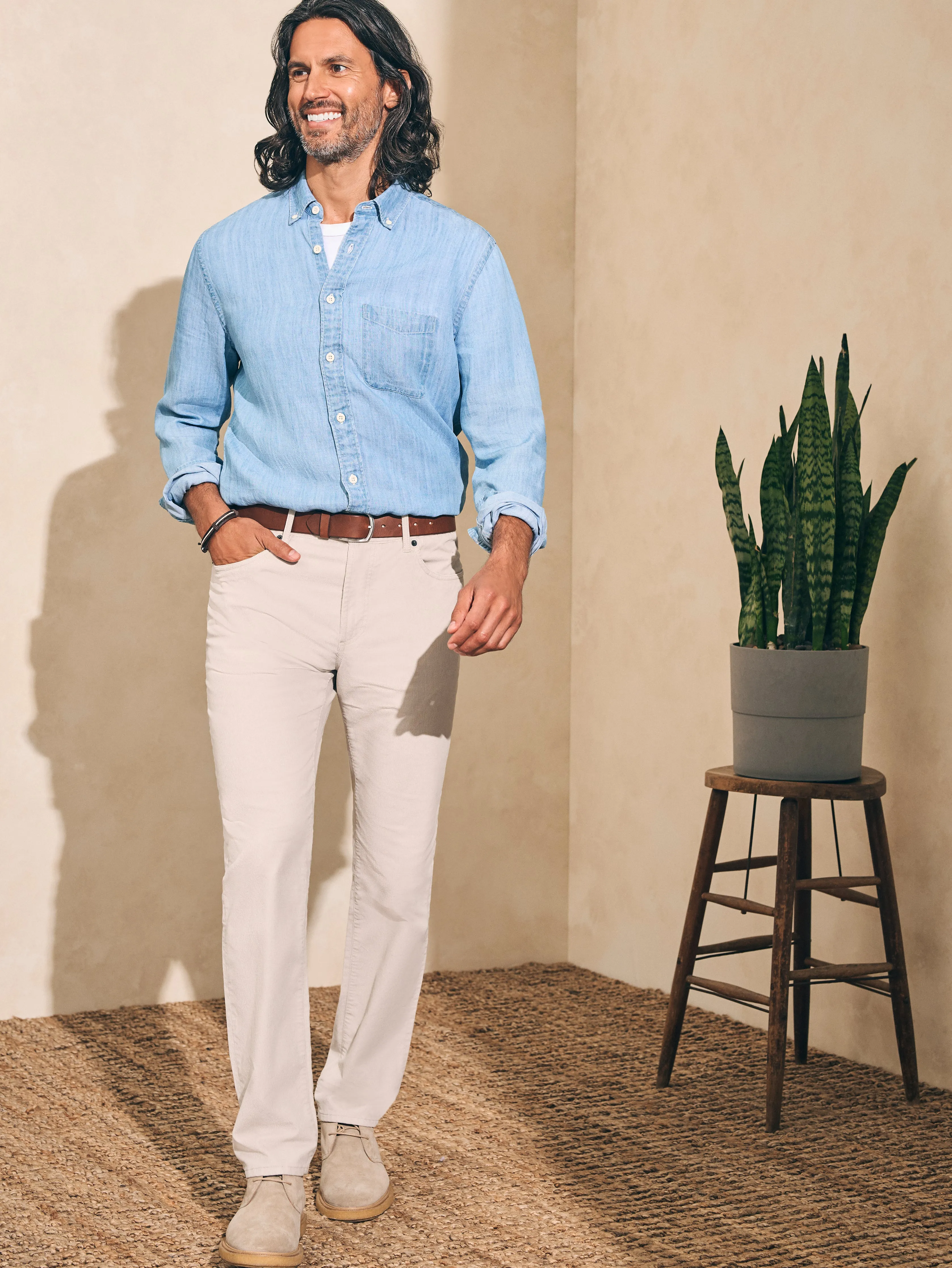 Stretch Corduroy 5-Pocket Pant (32" Inseam) - Winter Tundra sold by Faherty product image thumbnail 2