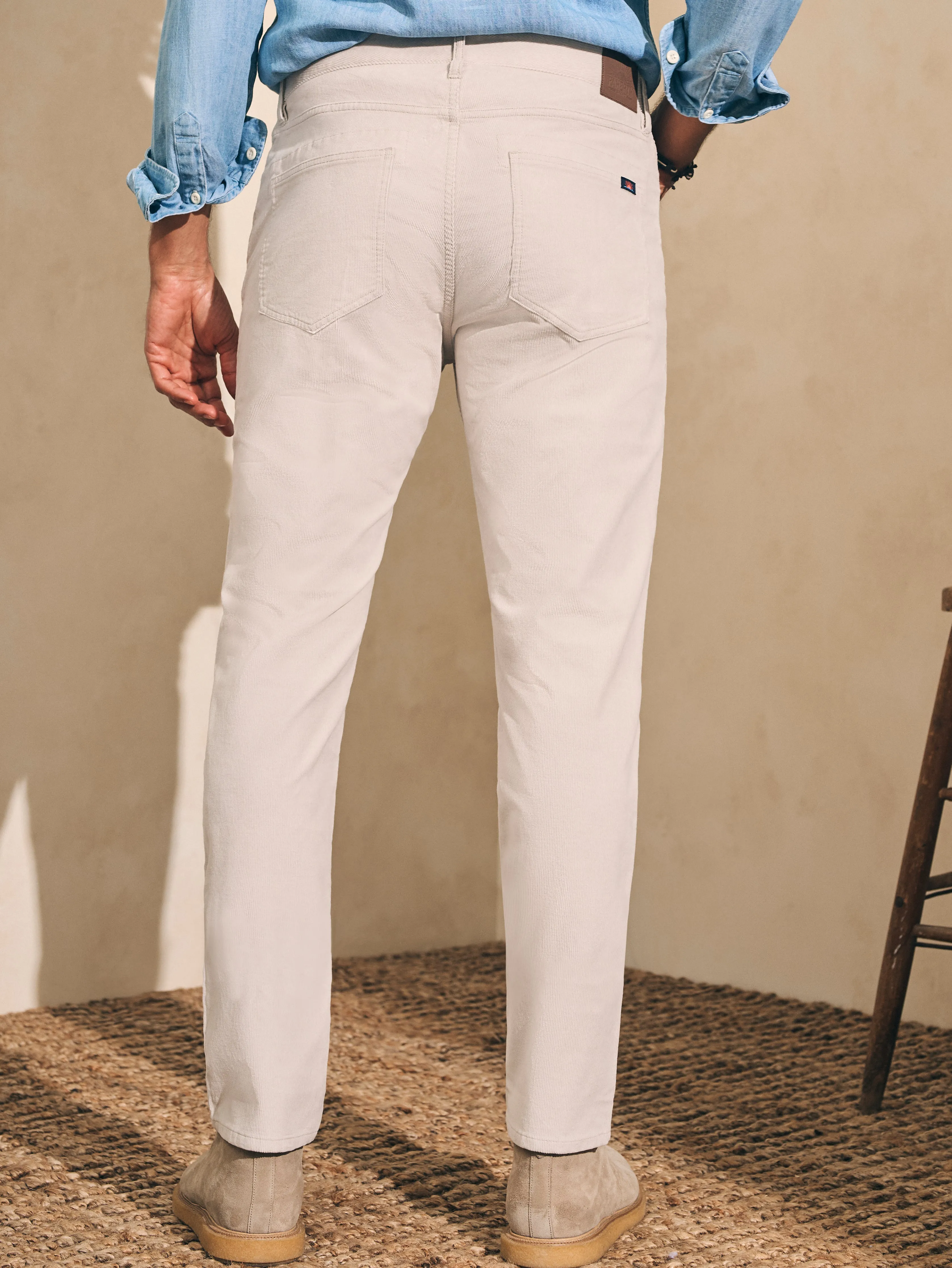 Stretch Corduroy 5-Pocket Pant (32" Inseam) - Winter Tundra sold by Faherty product image thumbnail 5