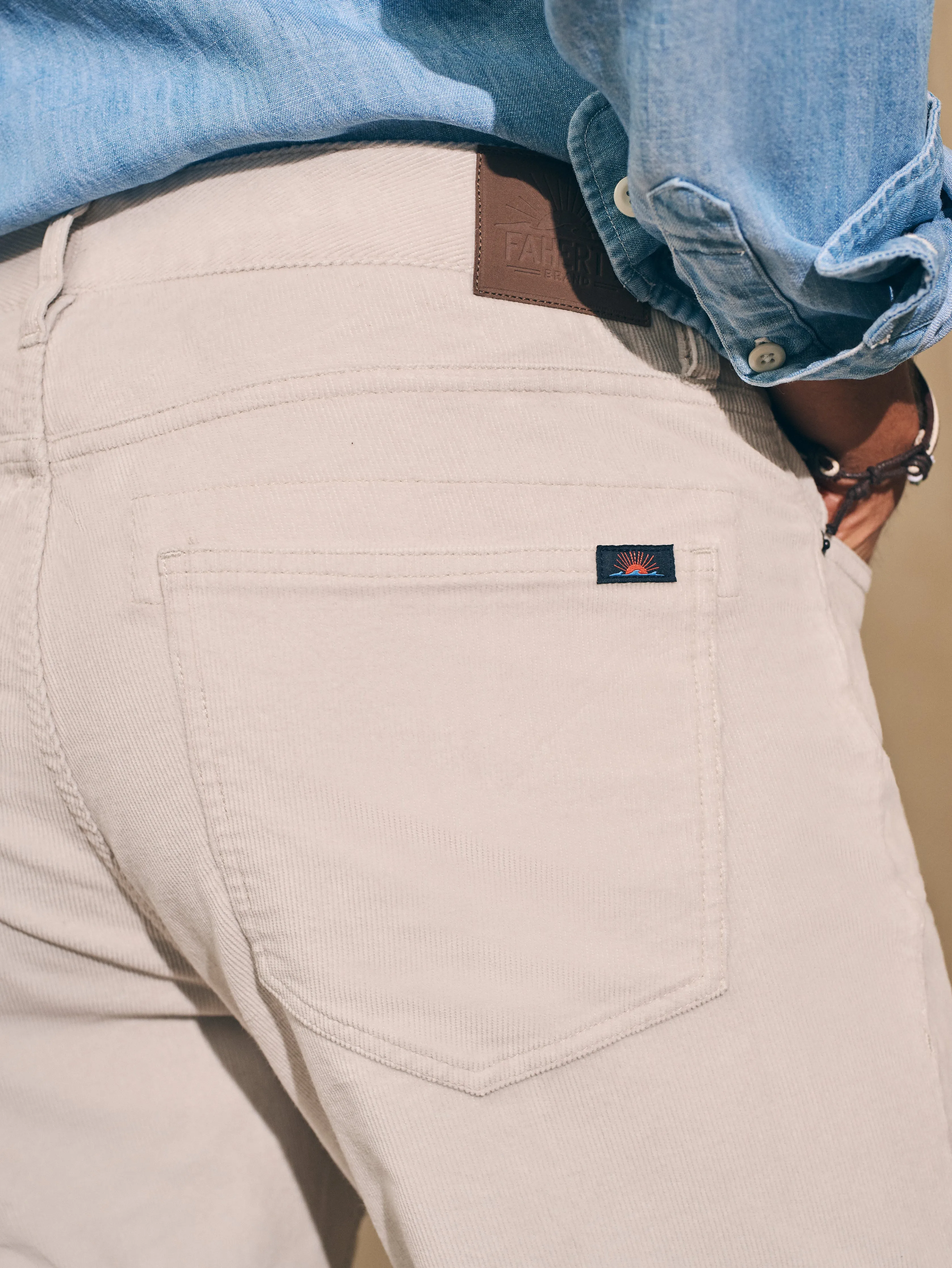 Stretch Corduroy 5-Pocket Pant (32" Inseam) - Winter Tundra sold by Faherty product image thumbnail 4