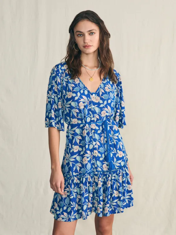 Orinda Mini Dress - Blue Ginger Floral sold by Faherty