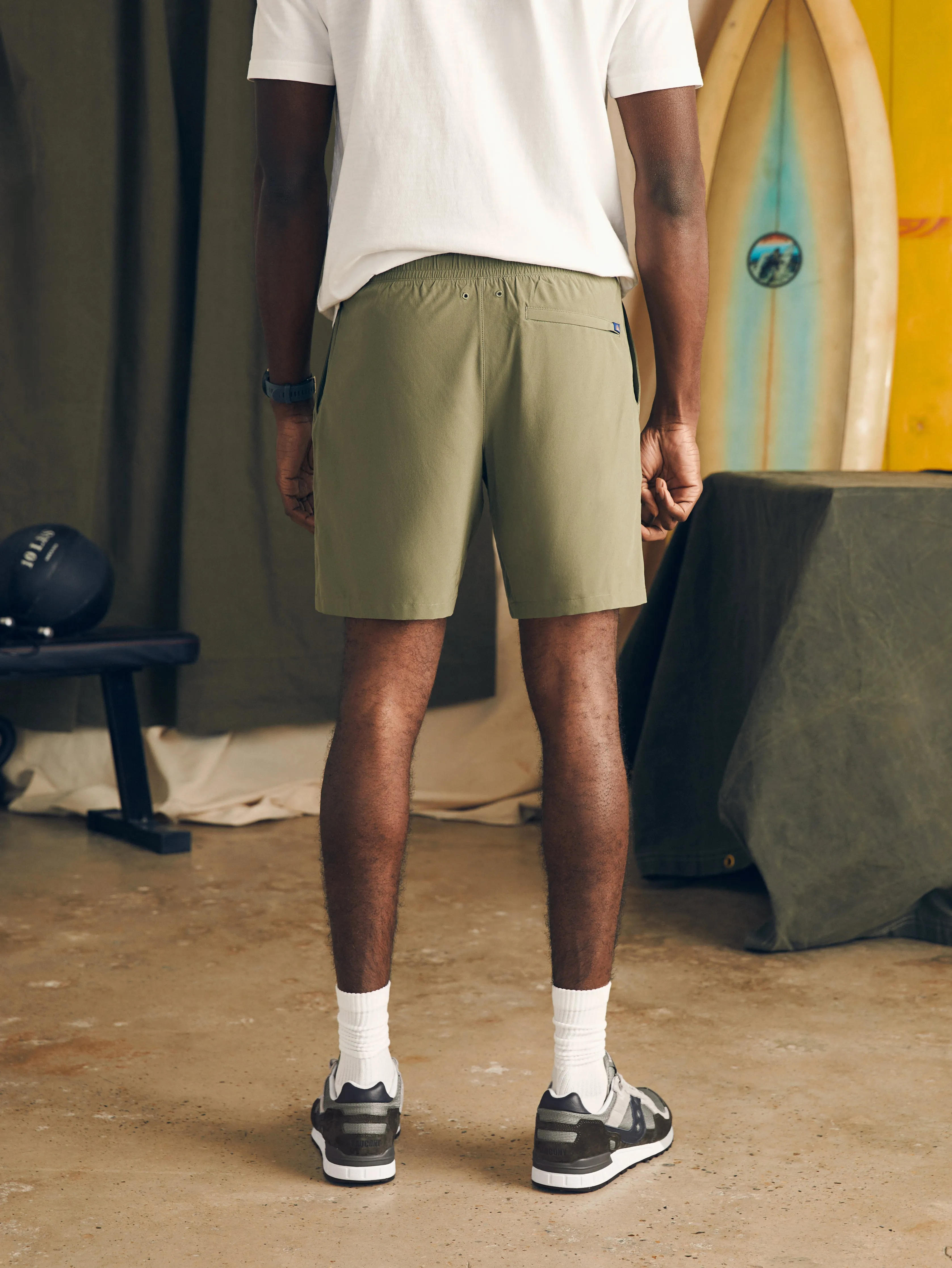 Shorelite Active Swim Short (7" Inseam) - Light Pine sold by Faherty product image thumbnail 4