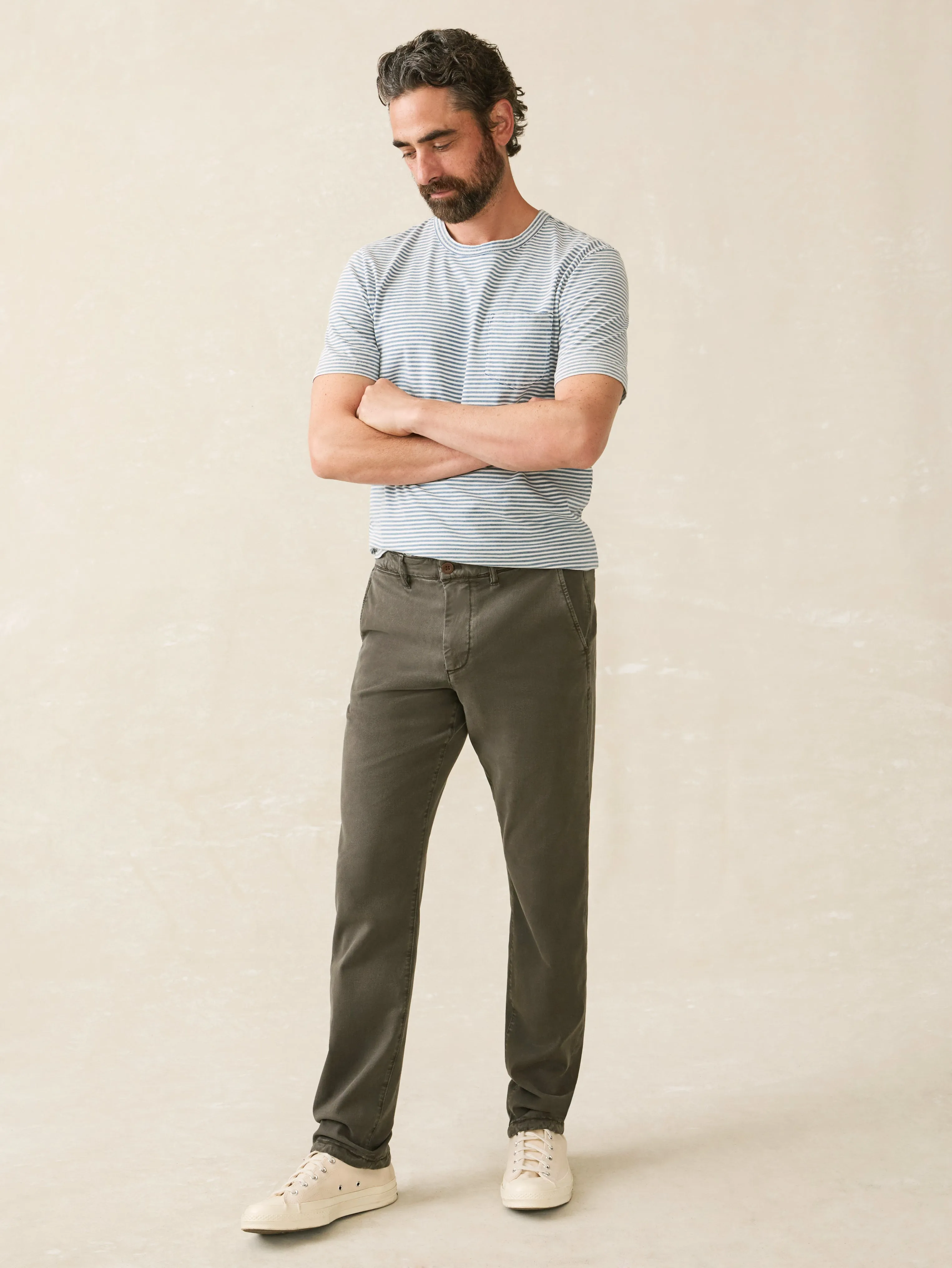 Coastline Stretch Chino - Faded Black sold by Faherty product image thumbnail 4