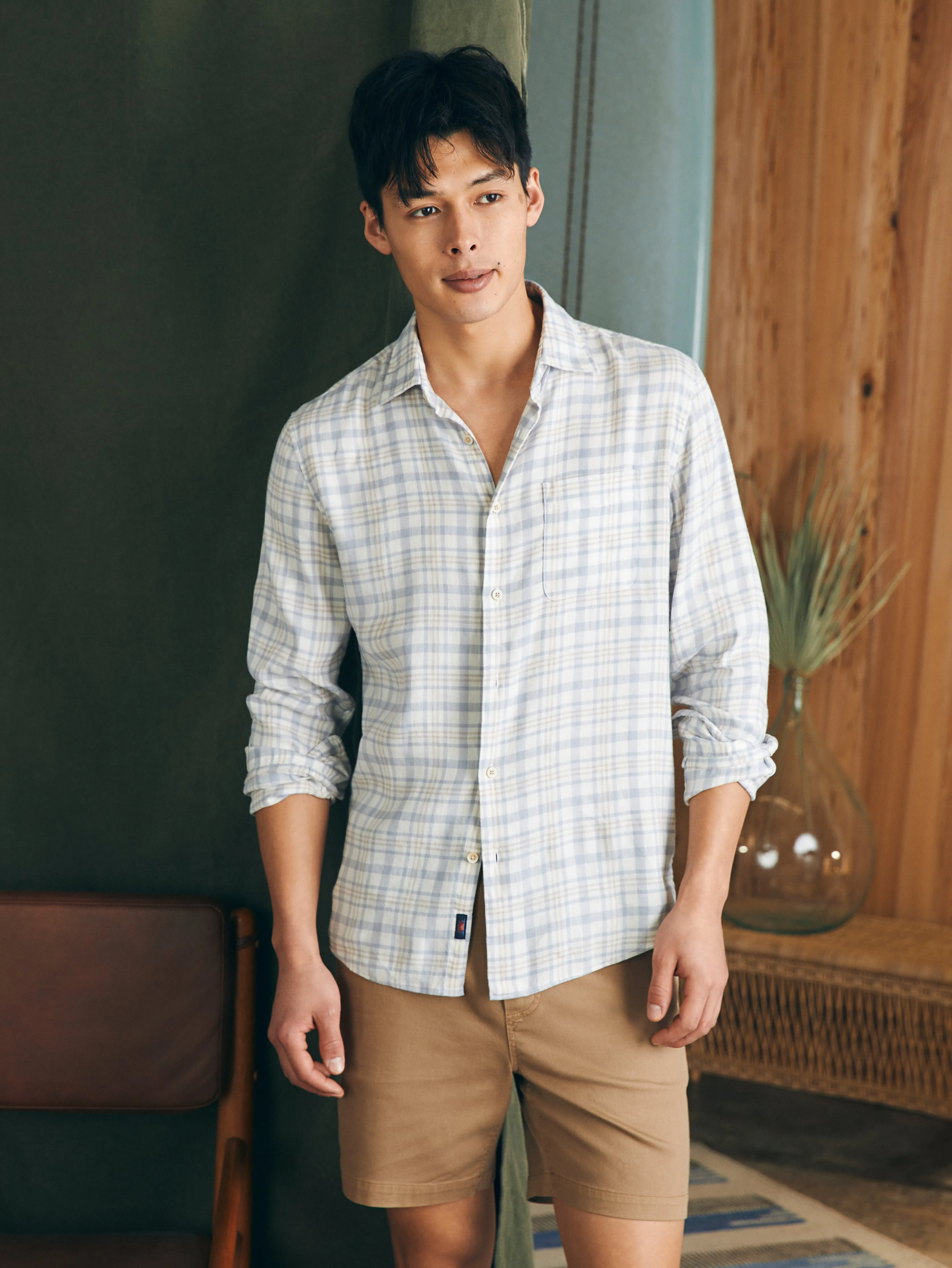 Weekend Blend Shirt - Fox Lake Plaid sold by Faherty