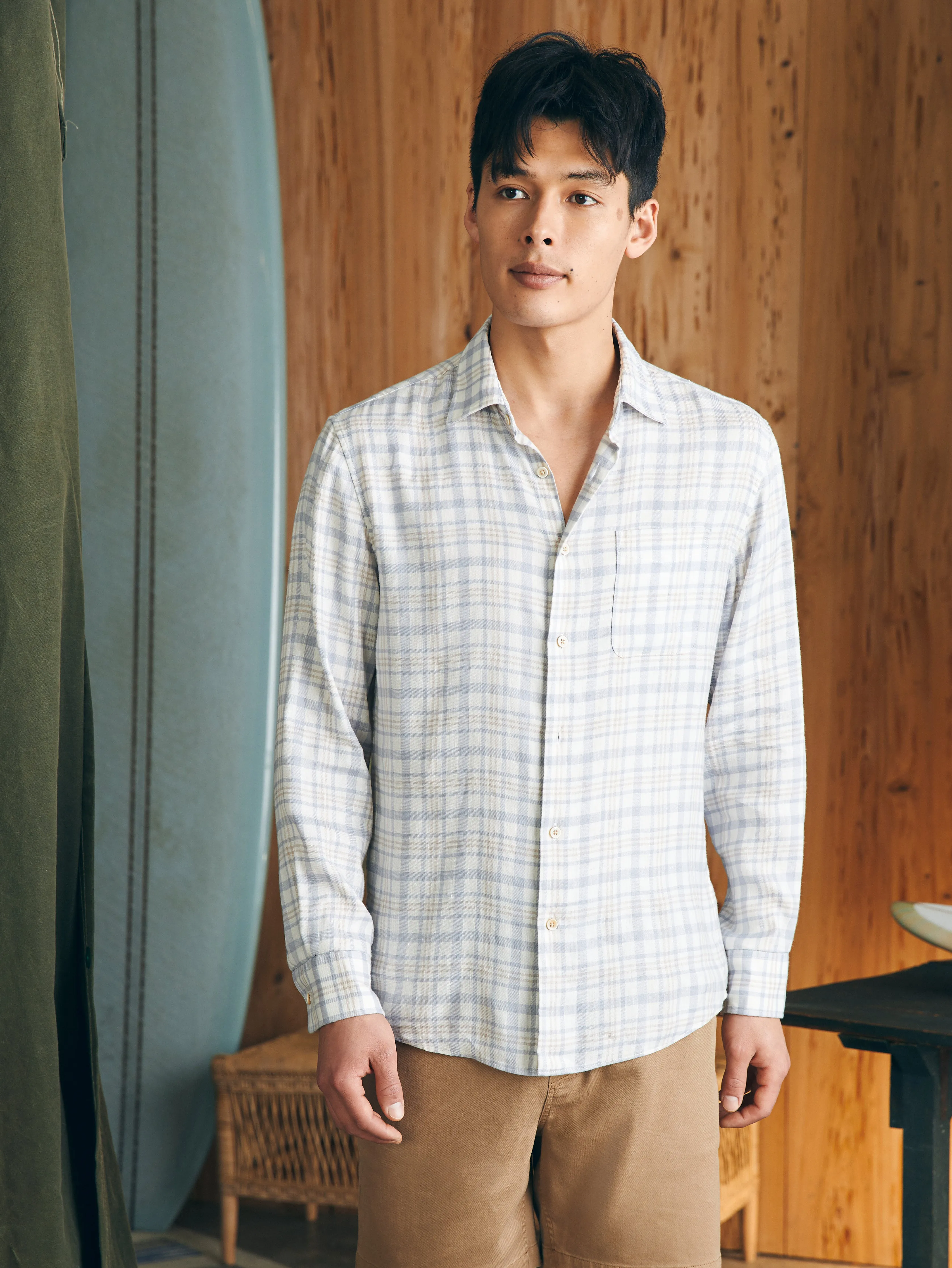 Weekend Blend Shirt - Fox Lake Plaid sold by Faherty product image thumbnail 3