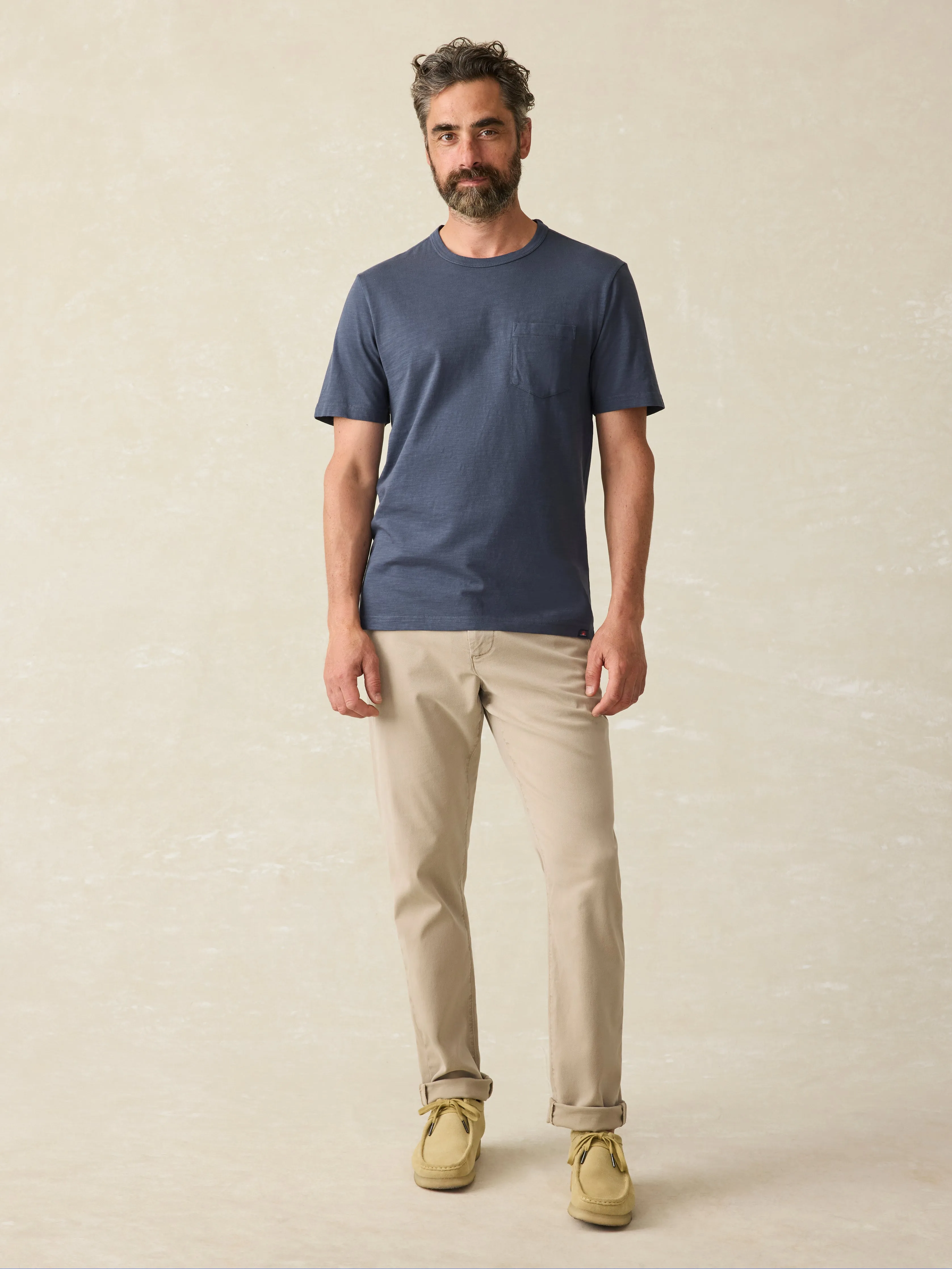 Sunwashed Pocket Tee - Dune Navy sold by Faherty product image thumbnail 4