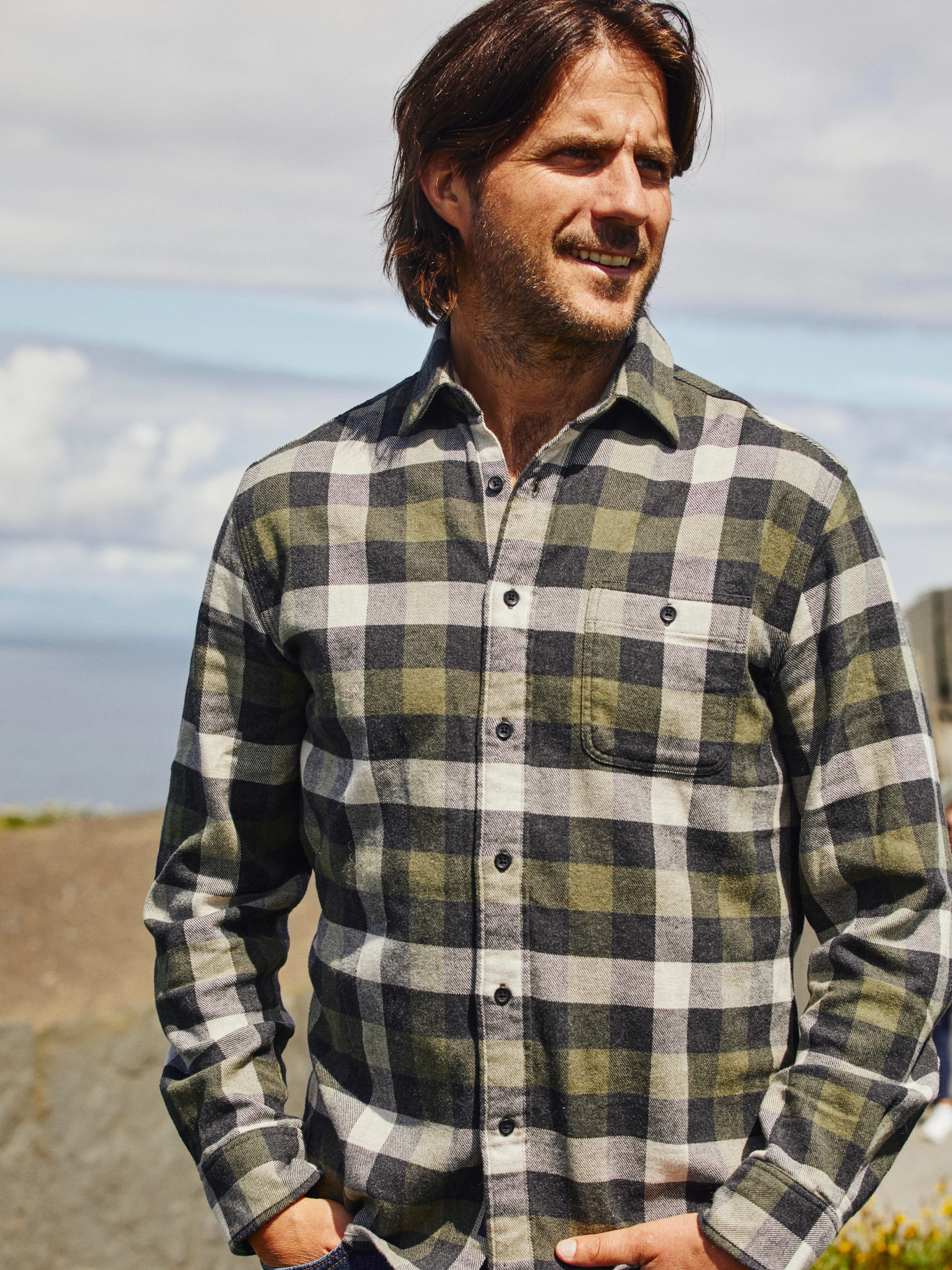 Super Brushed Flannel - Ten Mile Buffalo sold by Faherty