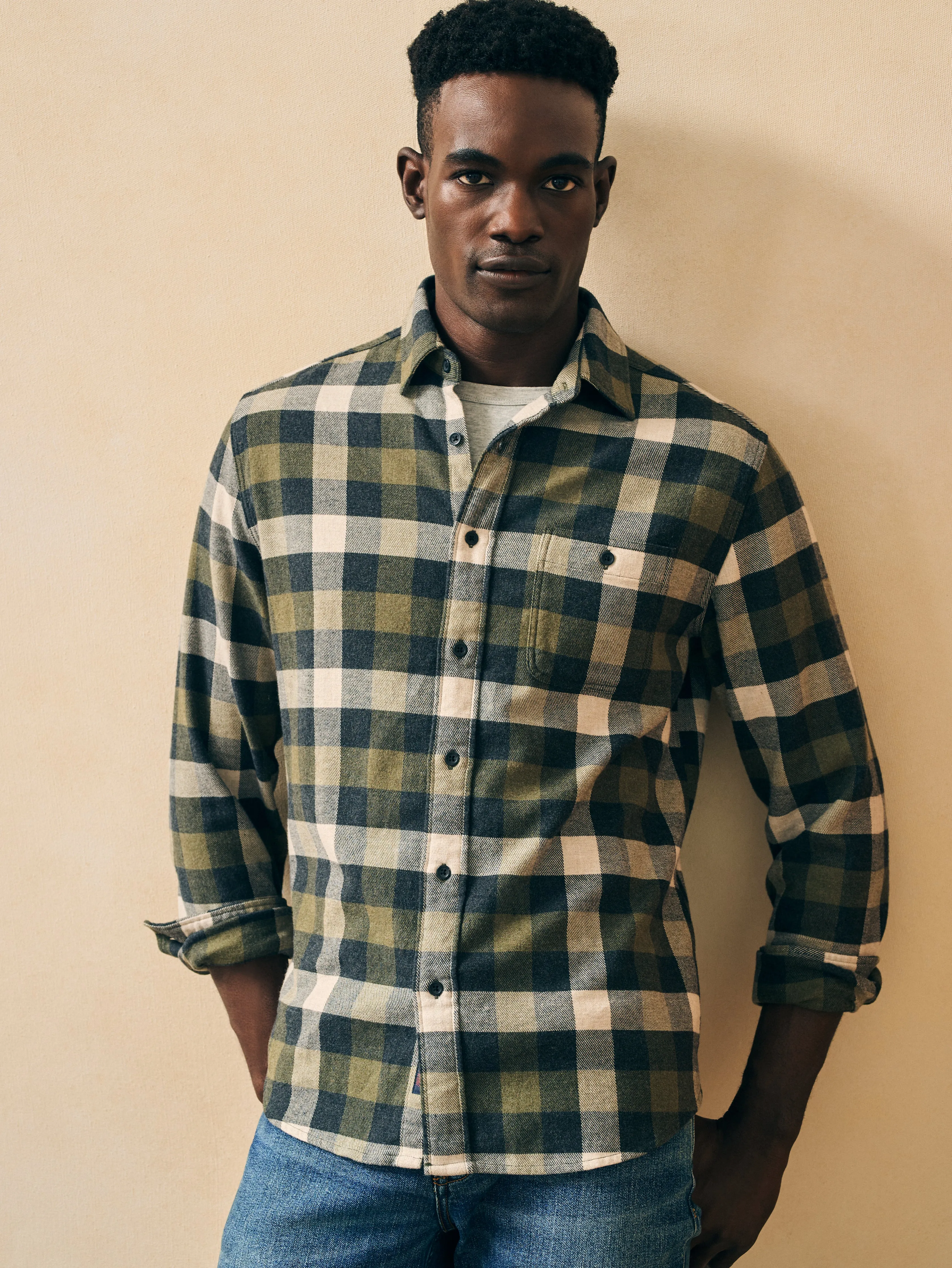 Super Brushed Flannel - Ten Mile Buffalo sold by Faherty product image thumbnail 2